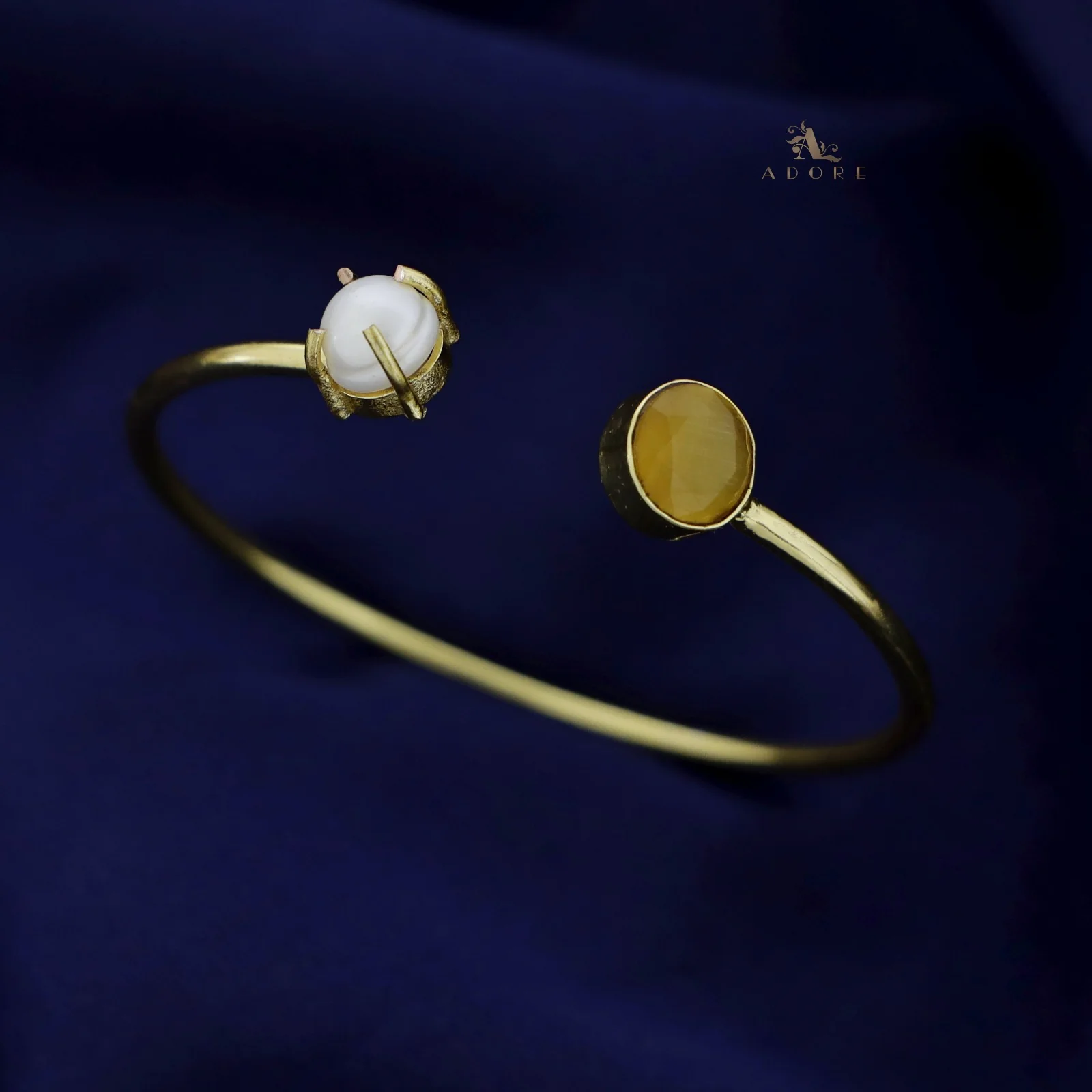 Bisiya Golden Glossy Pearl Bangle - Image 6