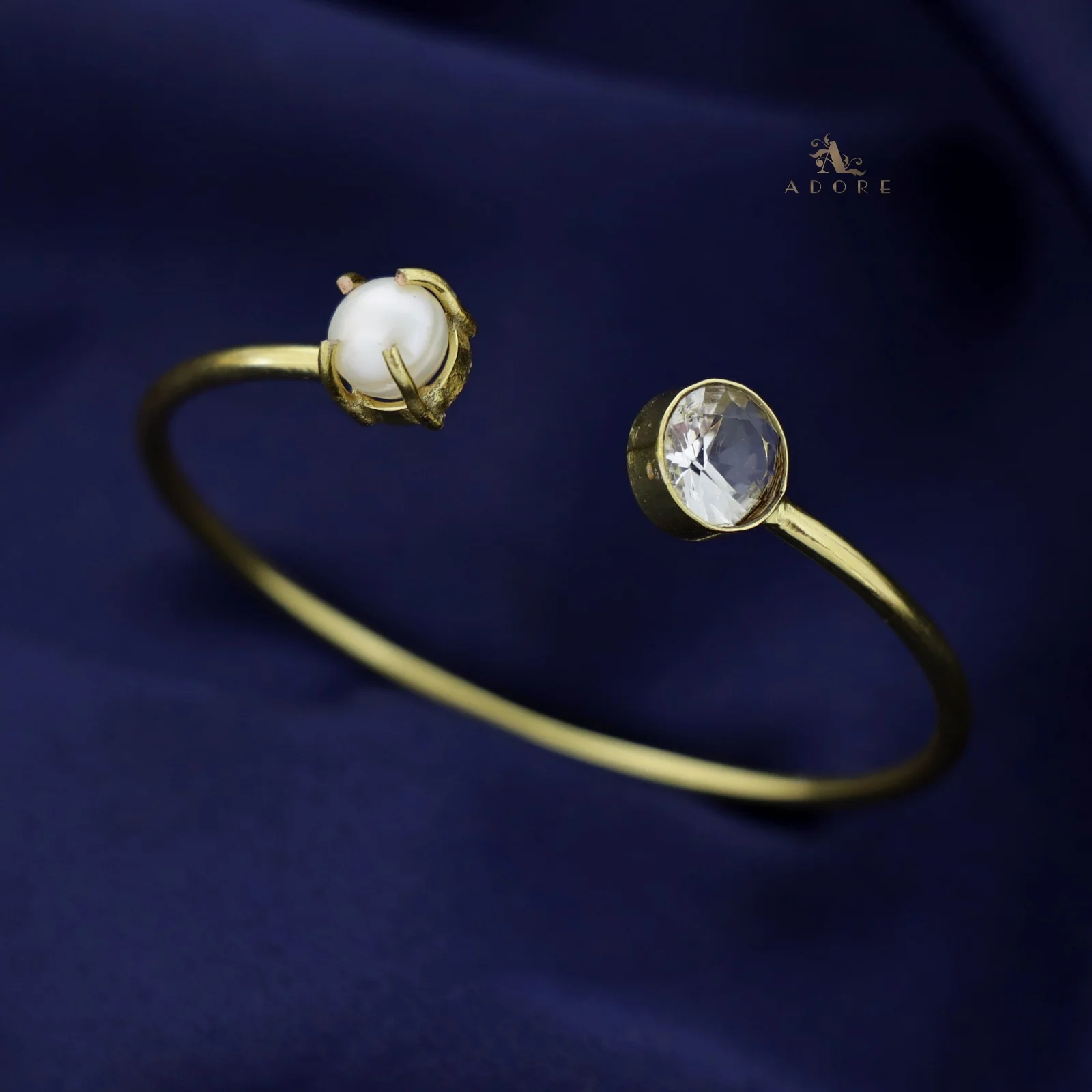 Bisiya Golden Glossy Pearl Bangle - Image 8