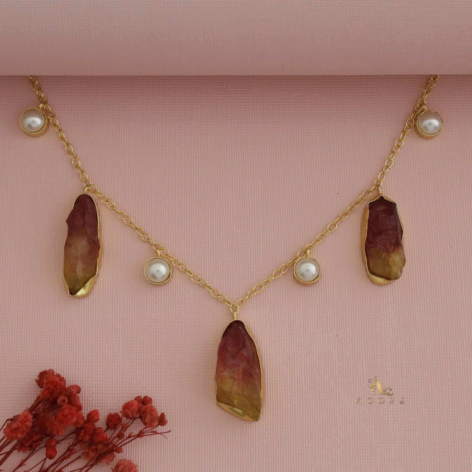 Breeta Dyed Stone Pearl Neckpiece - Image 3