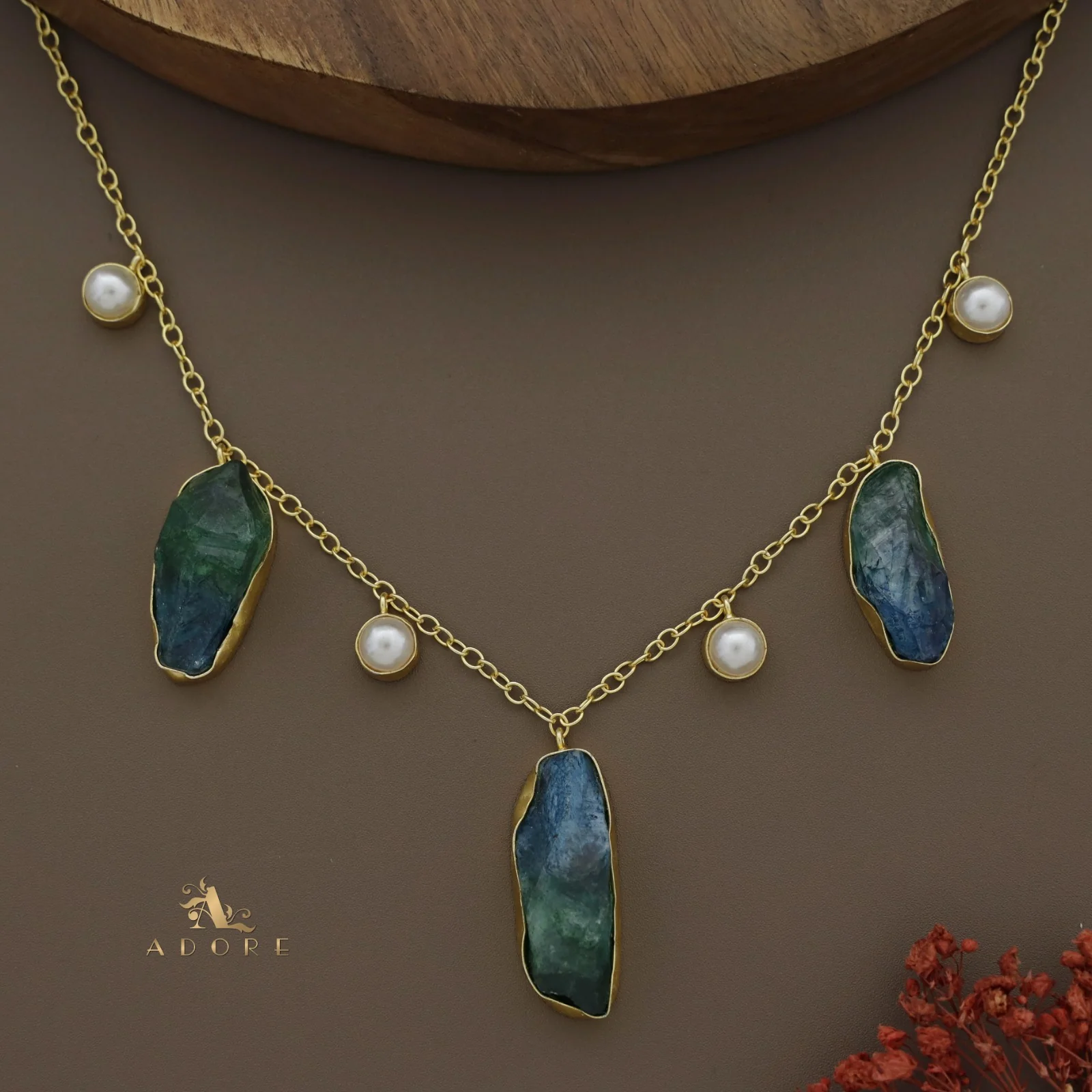 Breeta Dyed Stone Pearl Neckpiece - Image 4