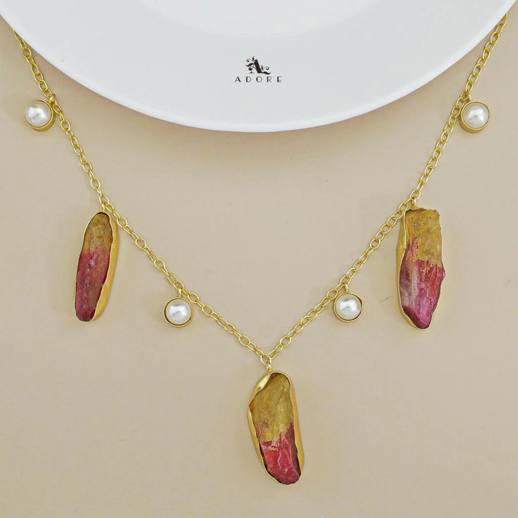 Breeta Dyed Stone Pearl Neckpiece - Image 7