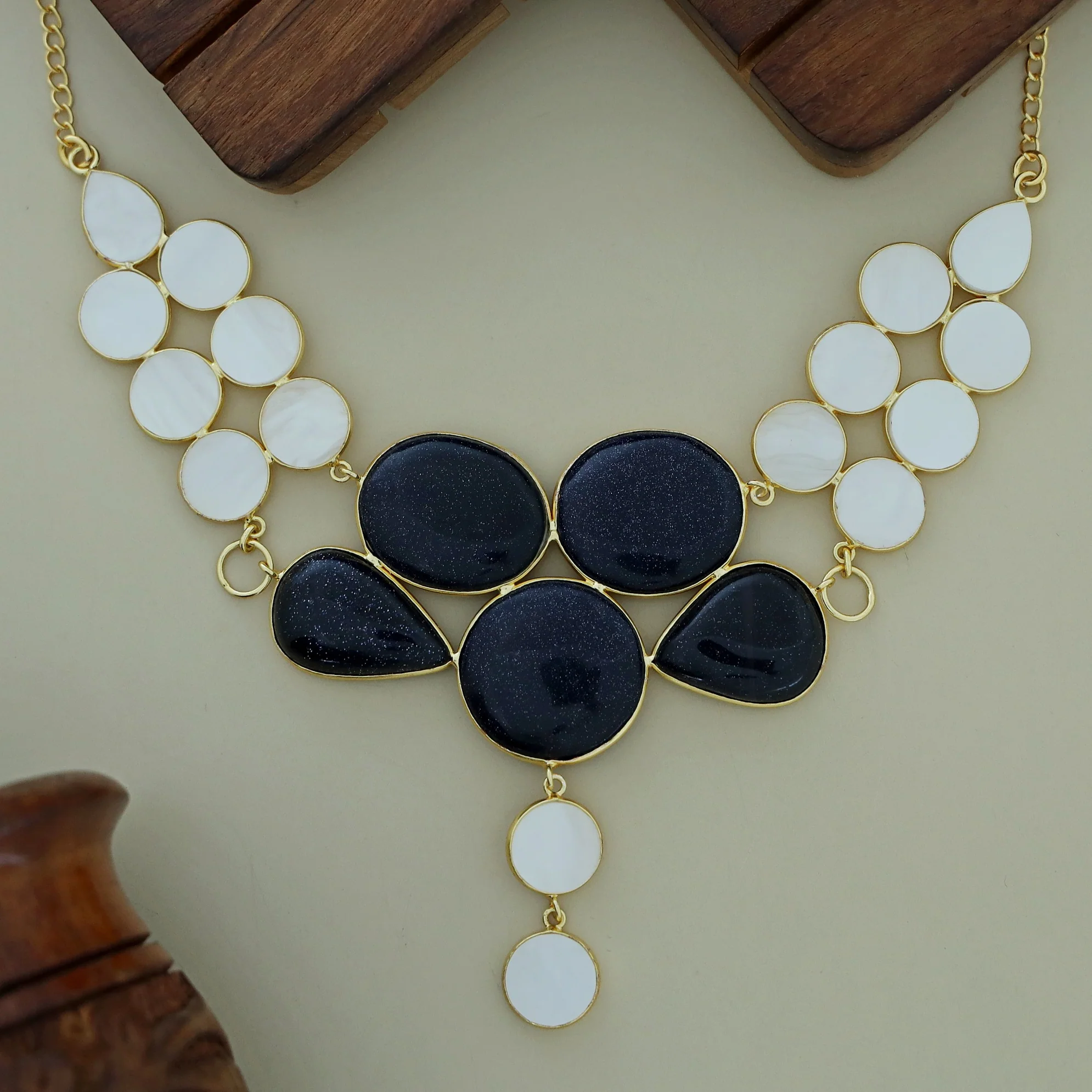 Briana MOP + Natural Stone Neckpiece - Image 6