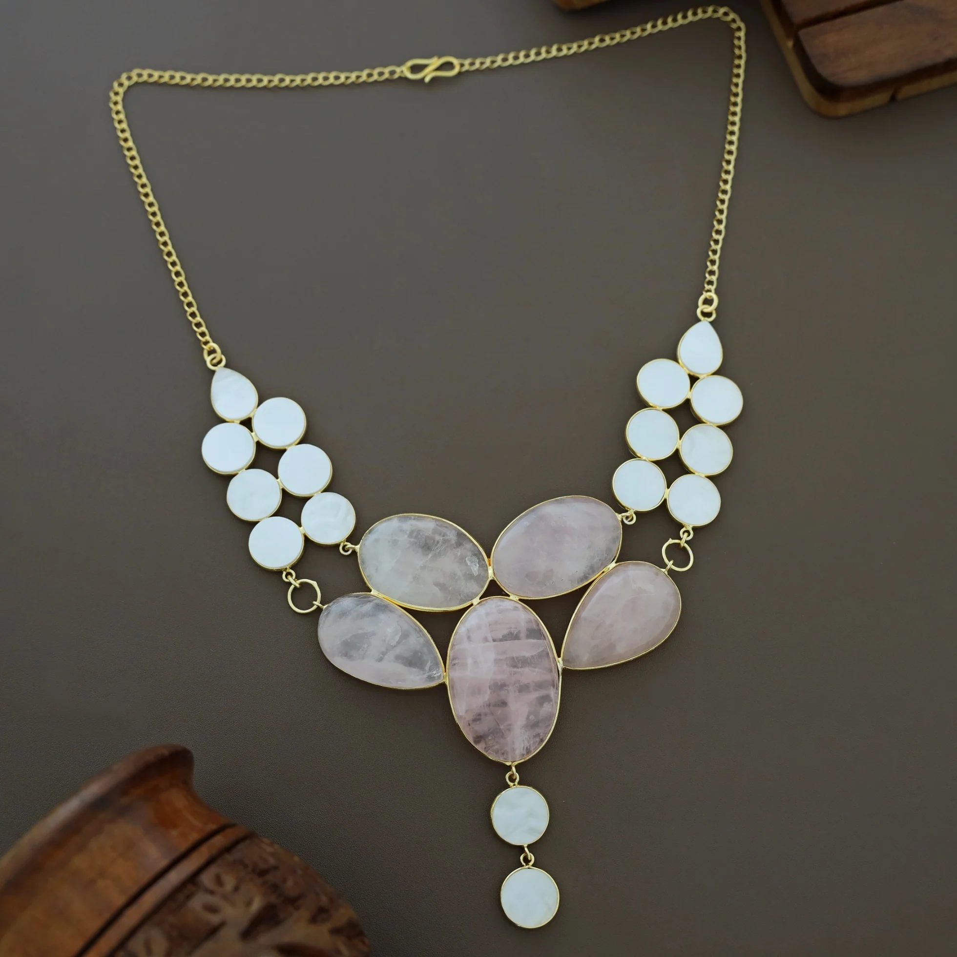 Briana MOP + Natural Stone Neckpiece - Image 9