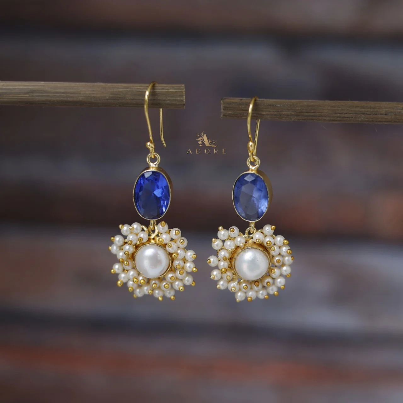 Bridiya Glossy Oval Cluster Pearl Drop - Image 13