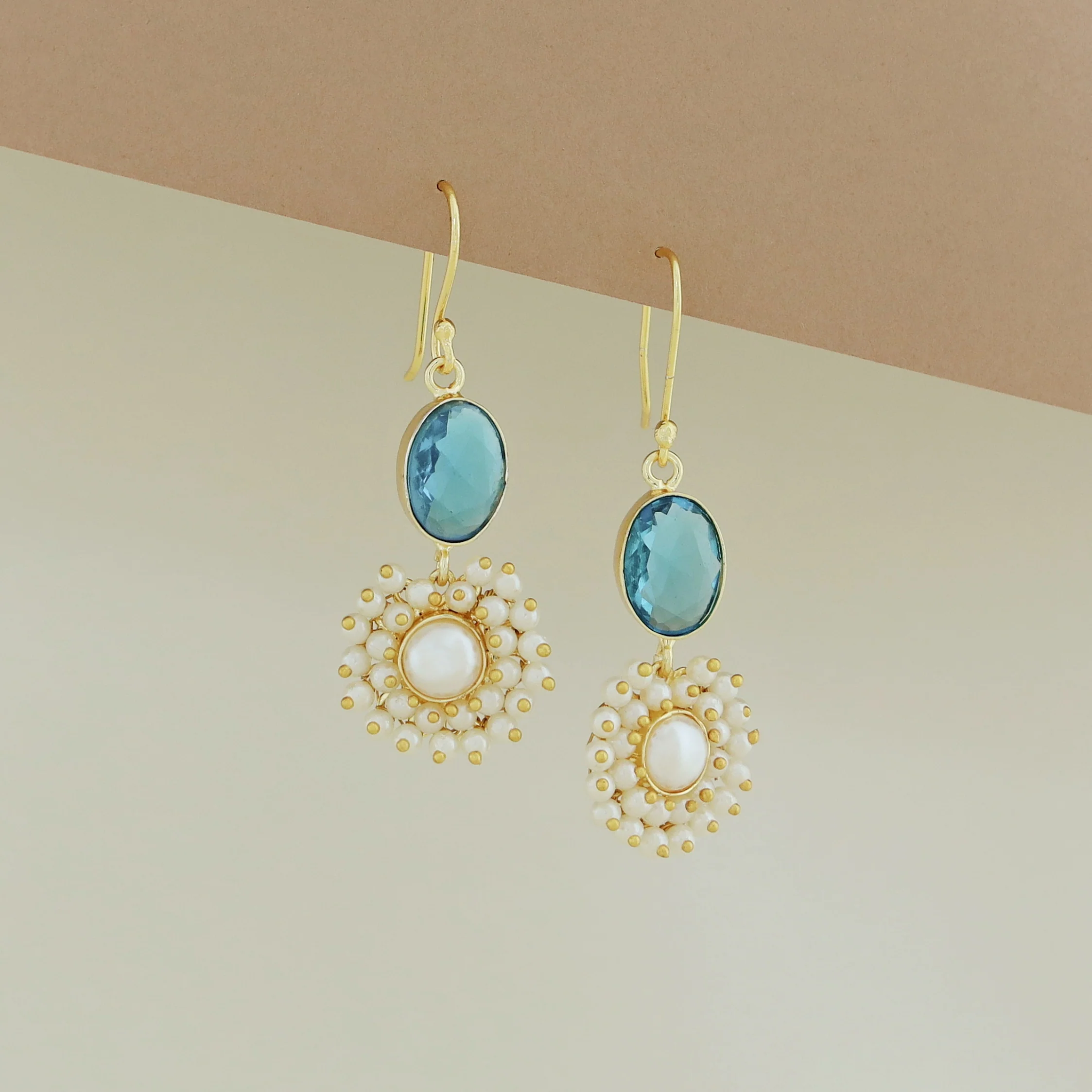 Bridiya Glossy Oval Cluster Pearl Drop - Image 16