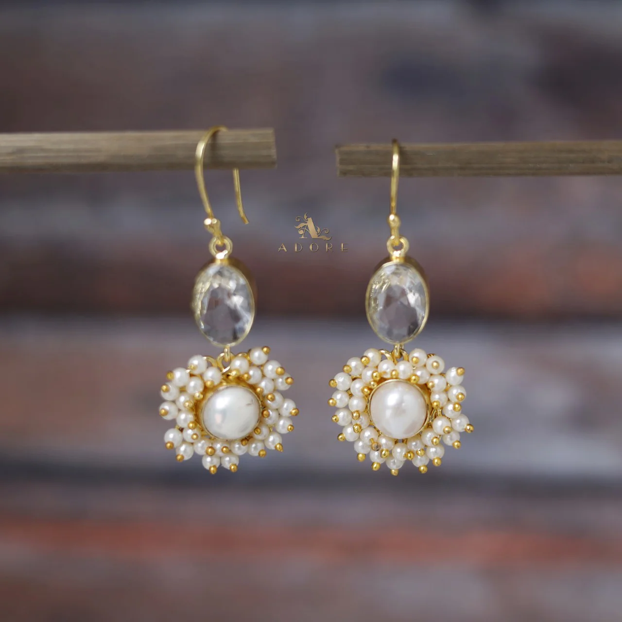 Bridiya Glossy Oval Cluster Pearl Drop - Image 17