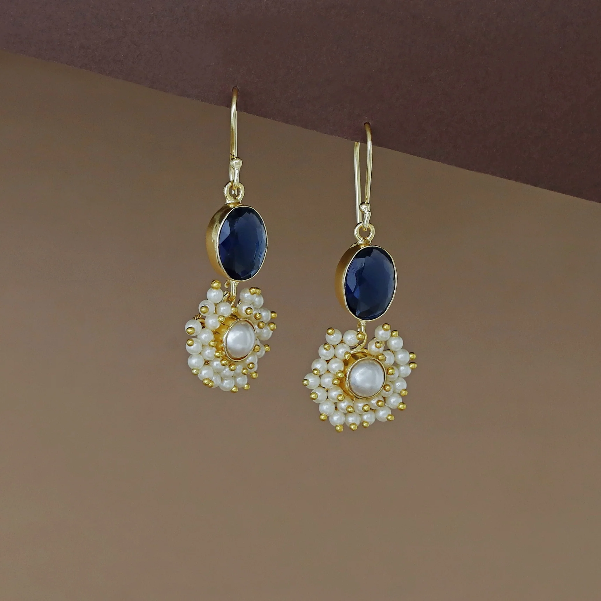 Bridiya Glossy Oval Cluster Pearl Drop - Image 2