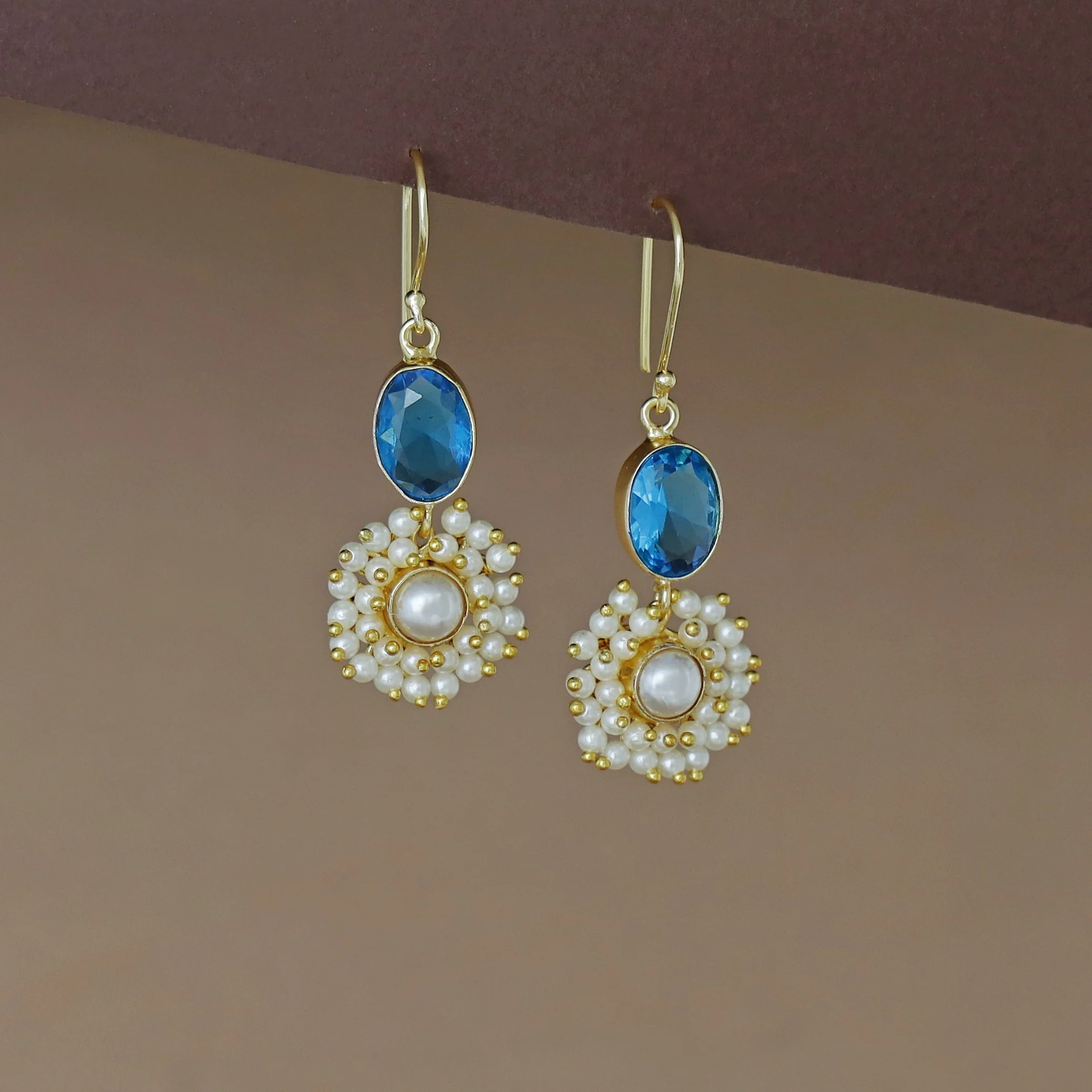 Bridiya Glossy Oval Cluster Pearl Drop - Image 3