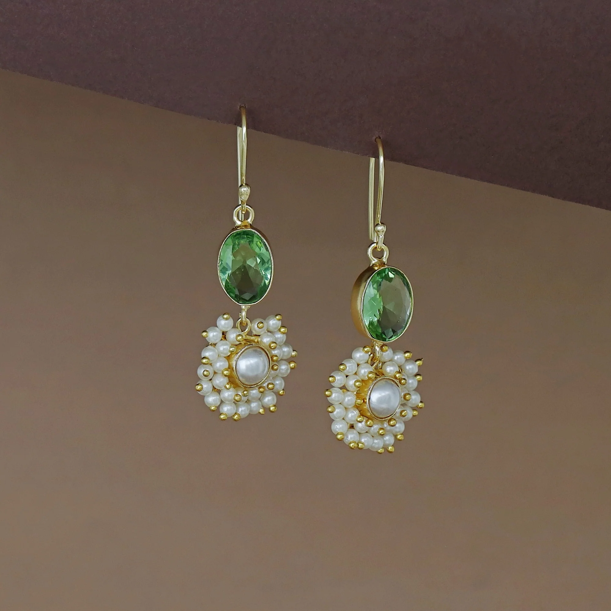 Bridiya Glossy Oval Cluster Pearl Drop - Image 7
