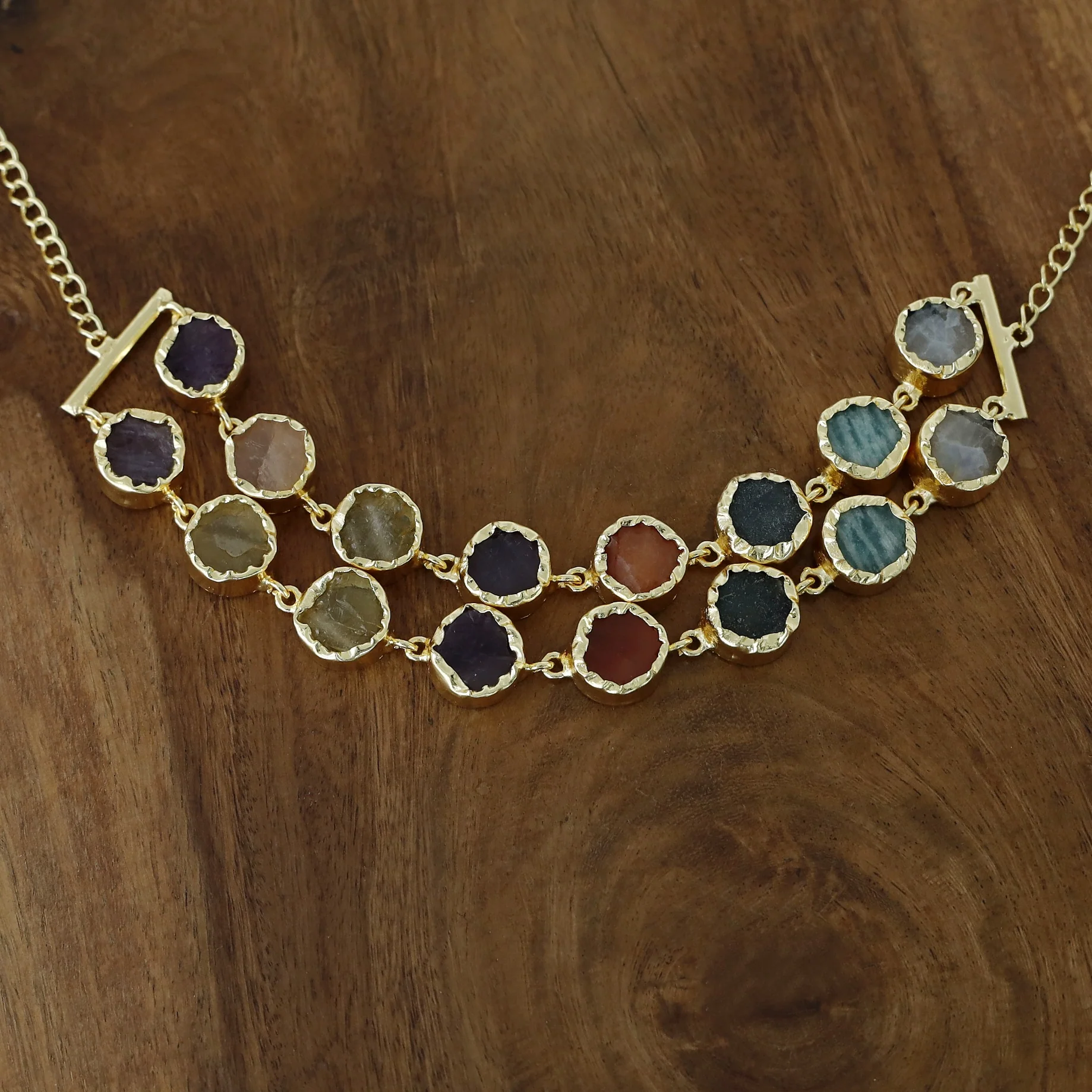 Brielle 2 Layer Raw Stone Choker - Image 2
