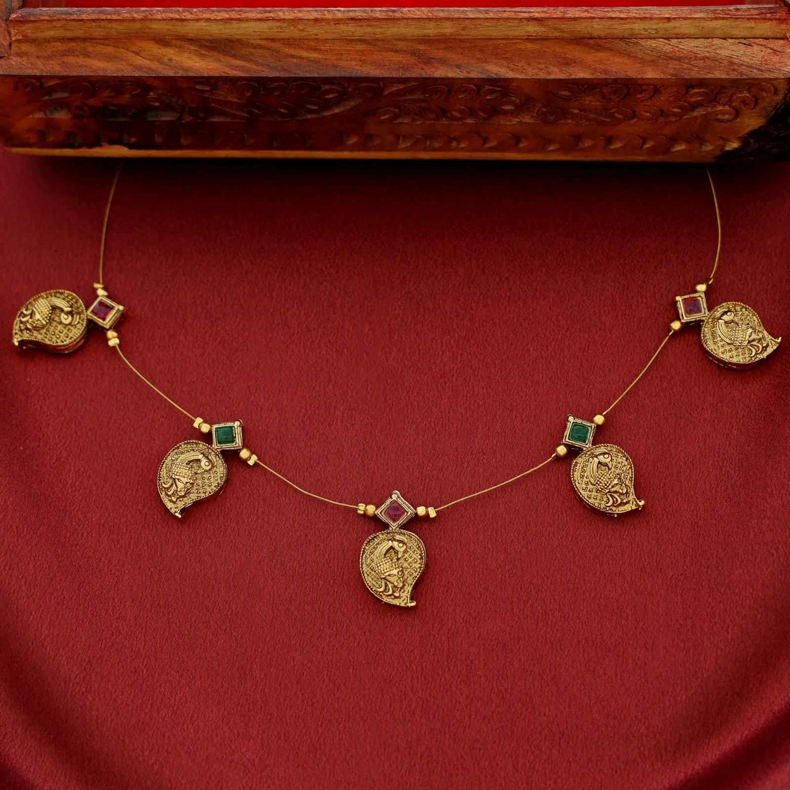Brishti Devi Kemp Stone String Neckpiece - Image 2