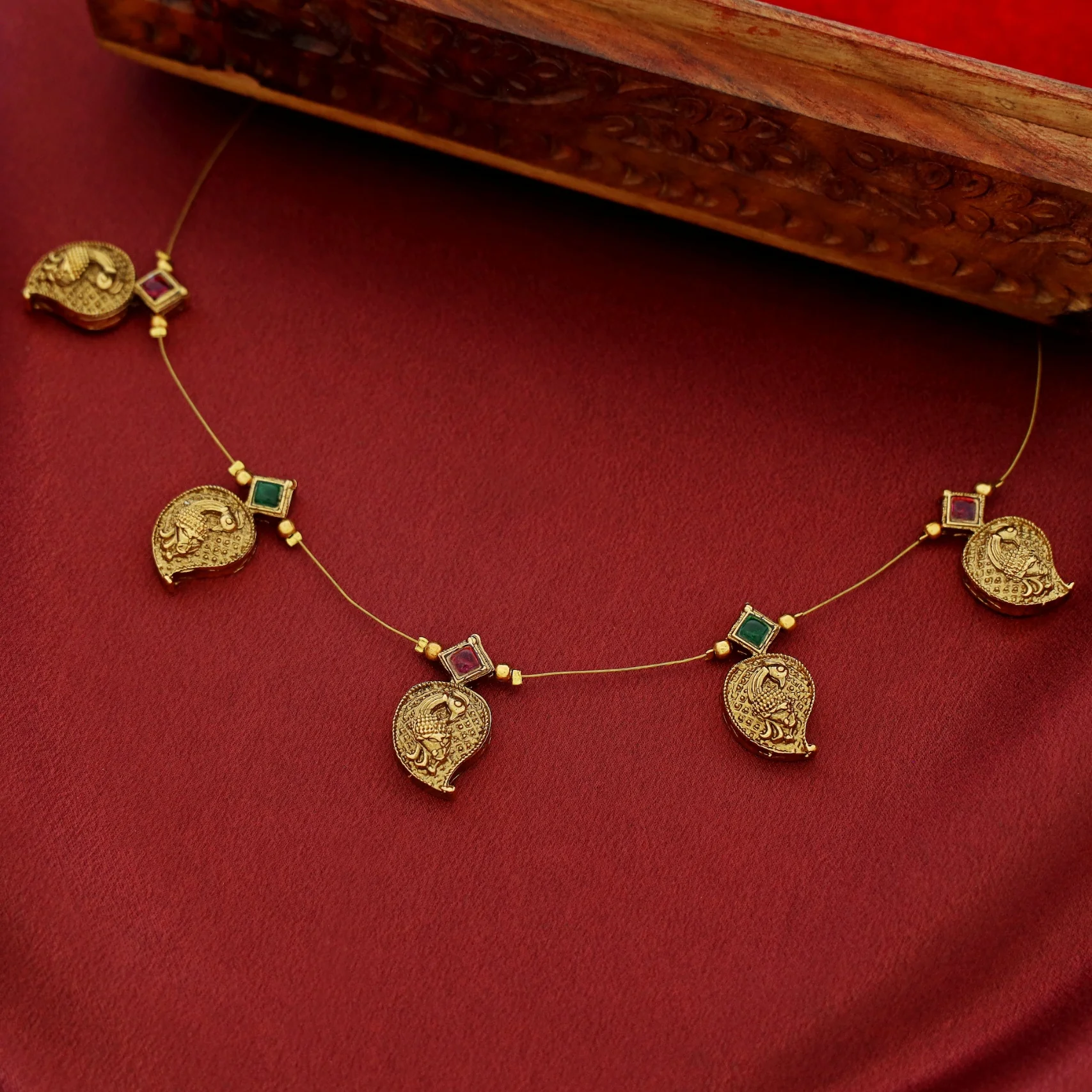Brishti Devi Kemp Stone String Neckpiece - Image 4