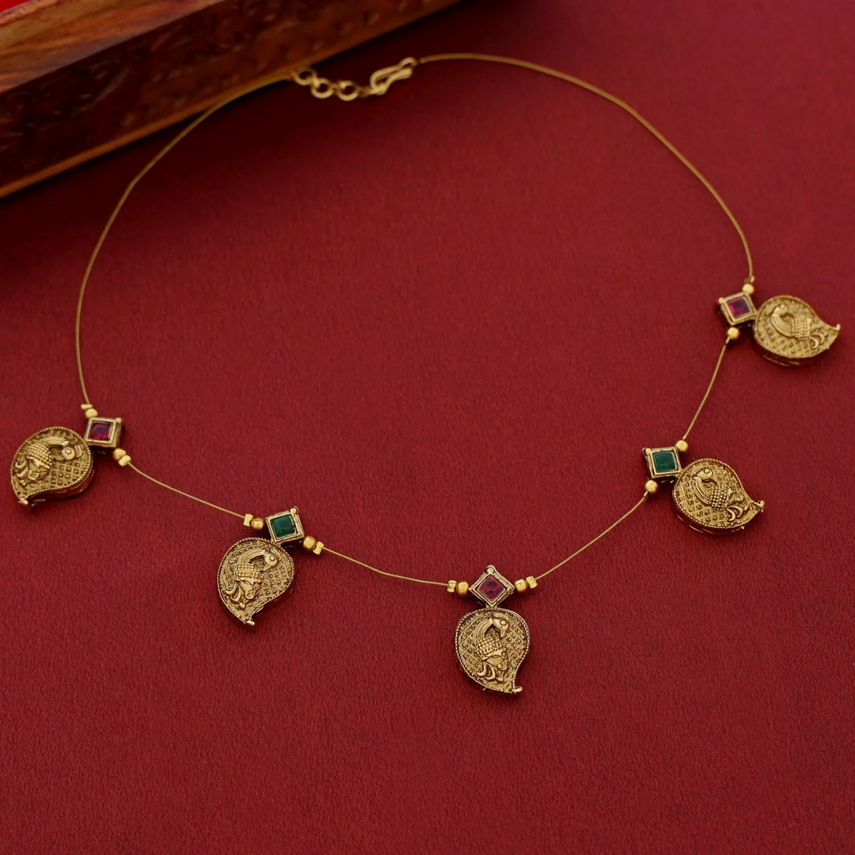 Brishti Devi Kemp Stone String Neckpiece - Image 5