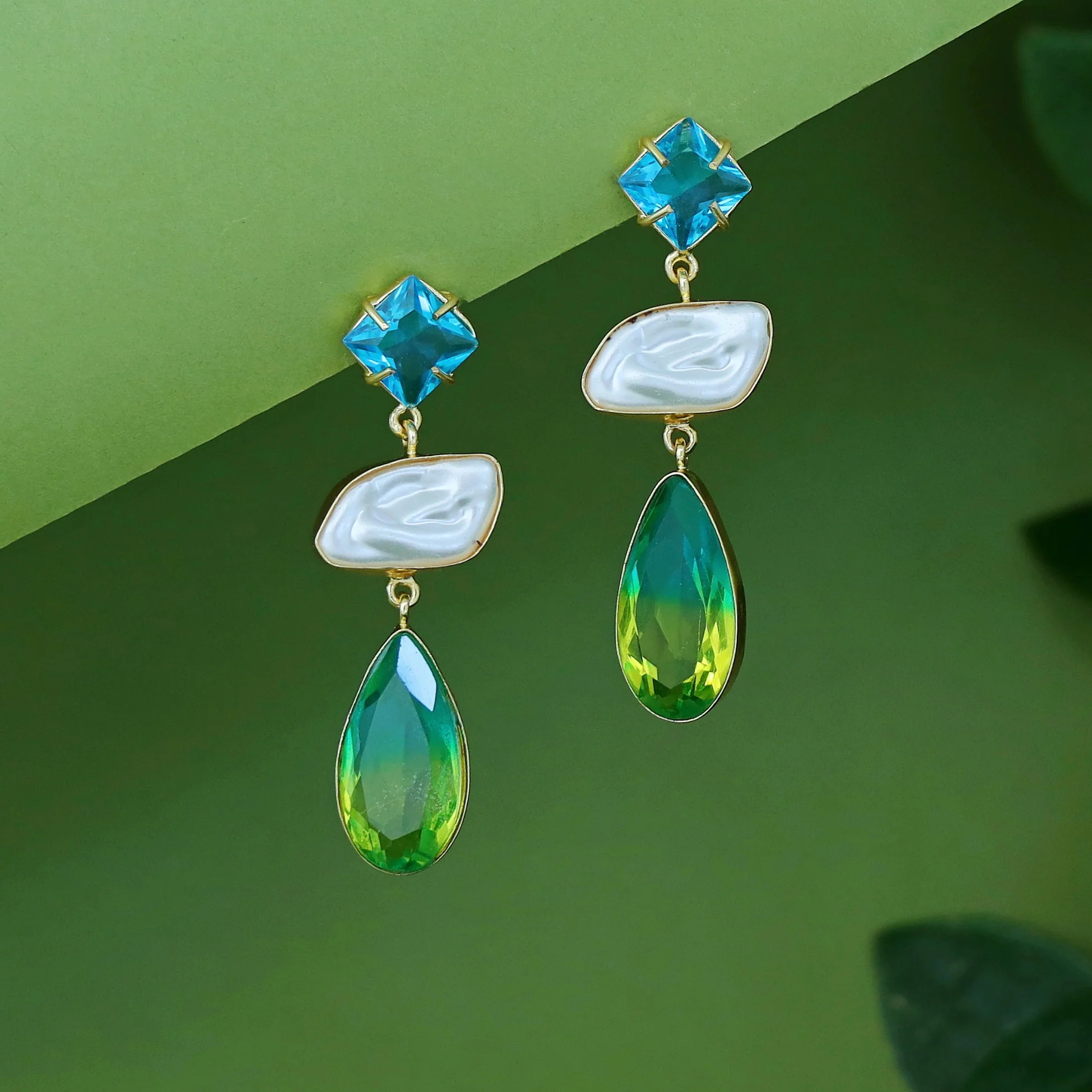 Briya Baroque Glossy Drop Earring - Image 3