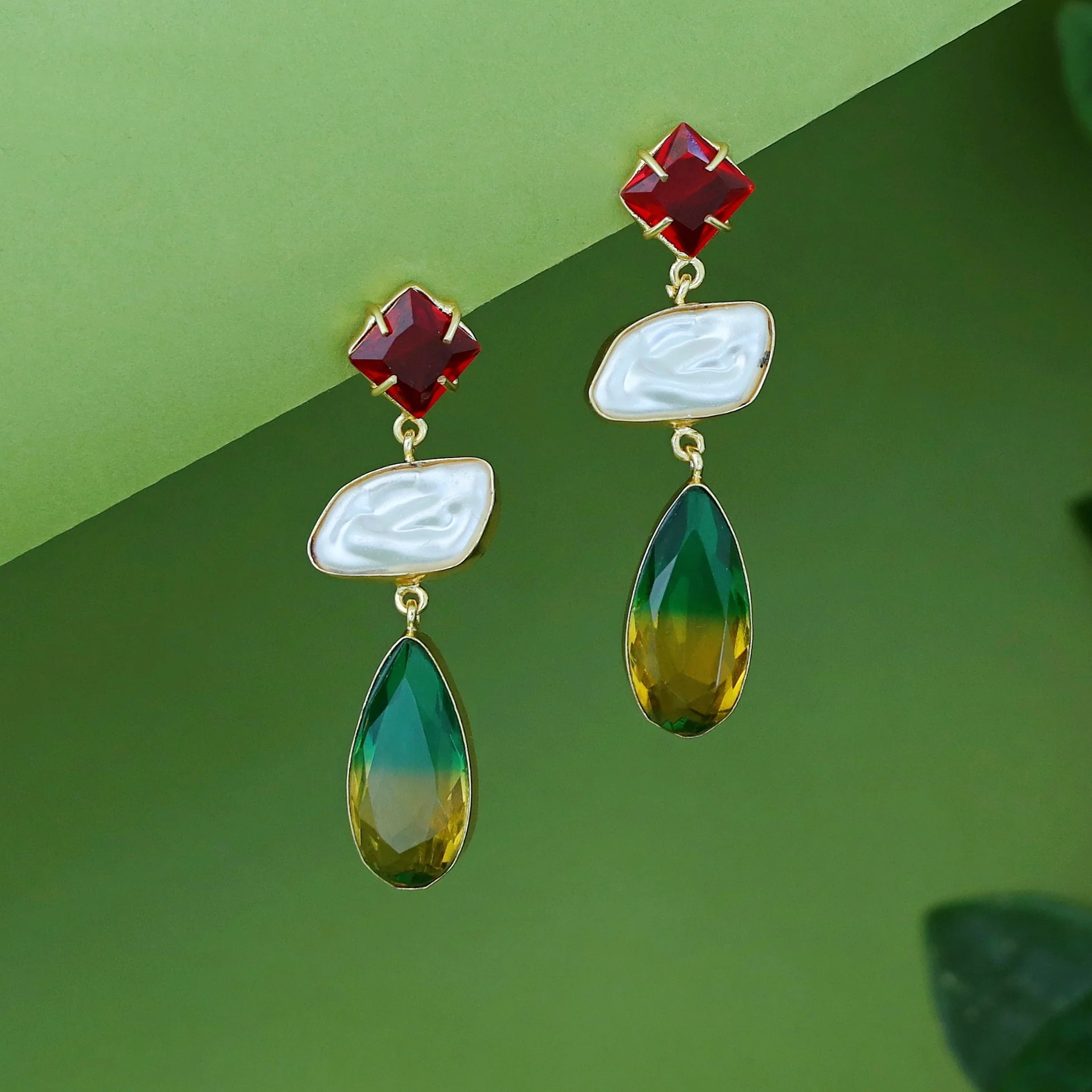 Briya Baroque Glossy Drop Earring - Image 4
