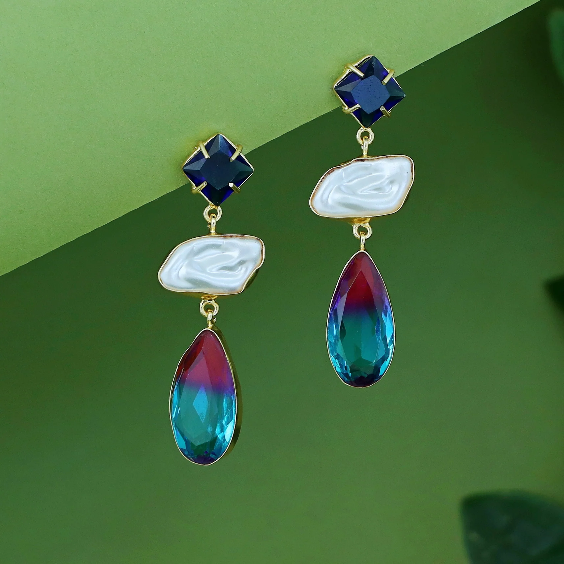 Briya Baroque Glossy Drop Earring - Image 5