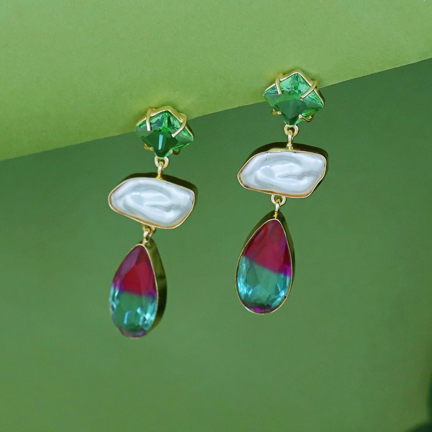 Briya Baroque Glossy Drop Earring - Image 6
