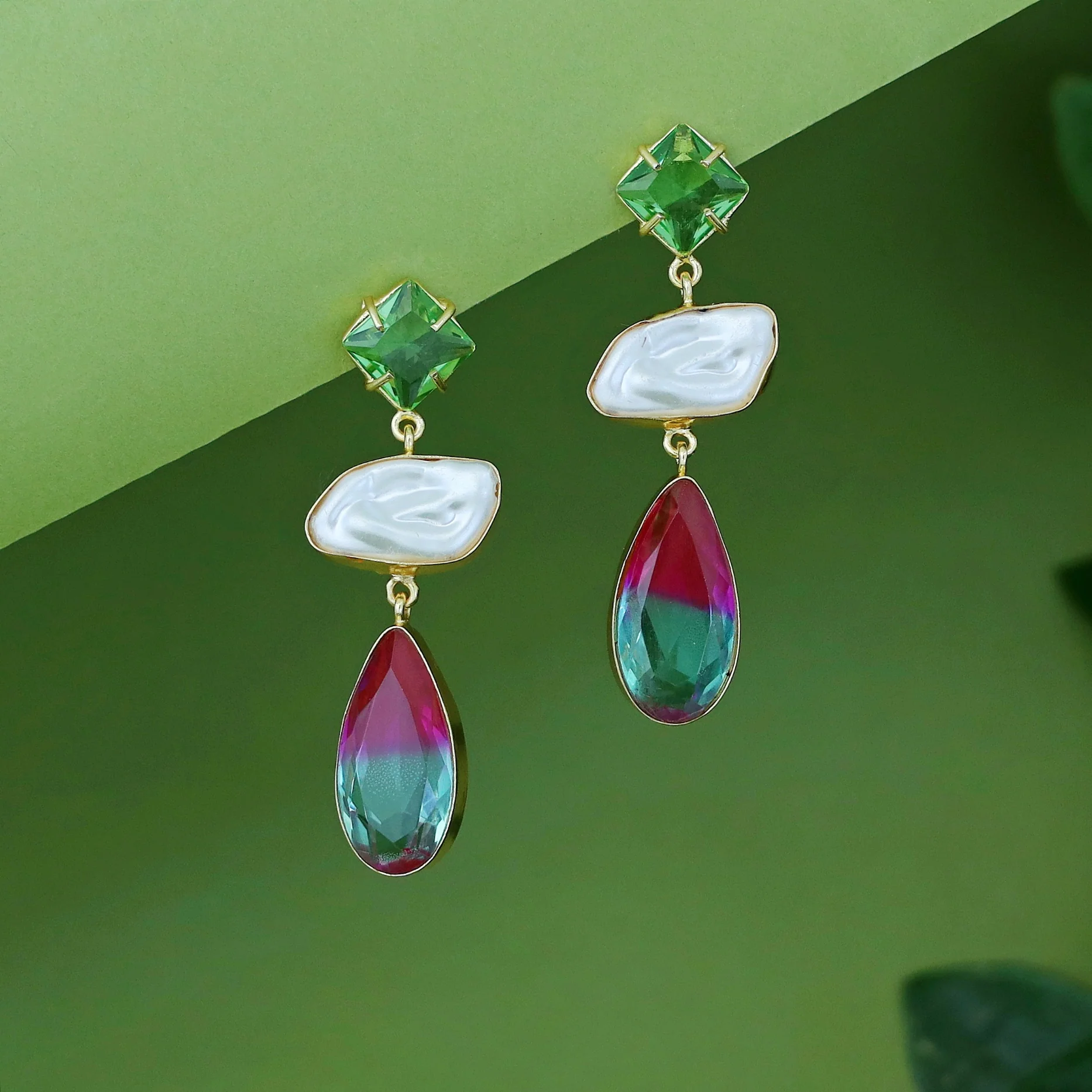 Briya Baroque Glossy Drop Earring - Image 7