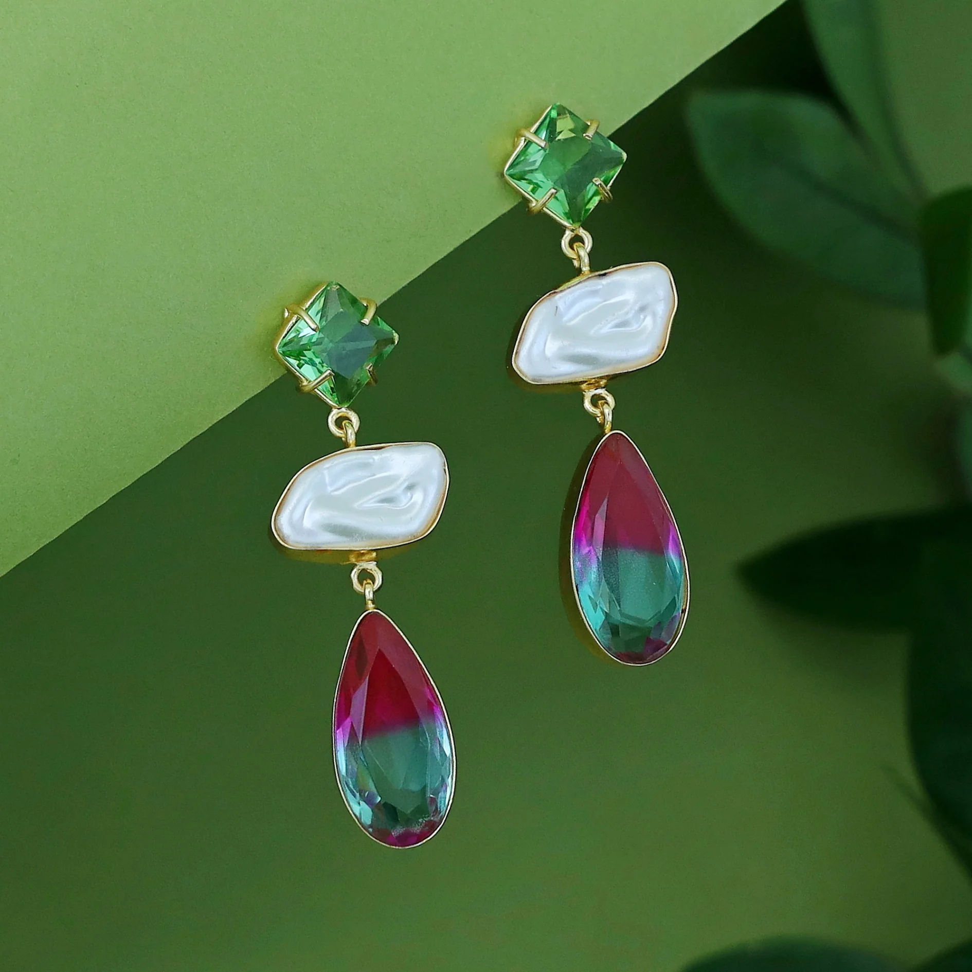 Briya Baroque Glossy Drop Earring - Image 8