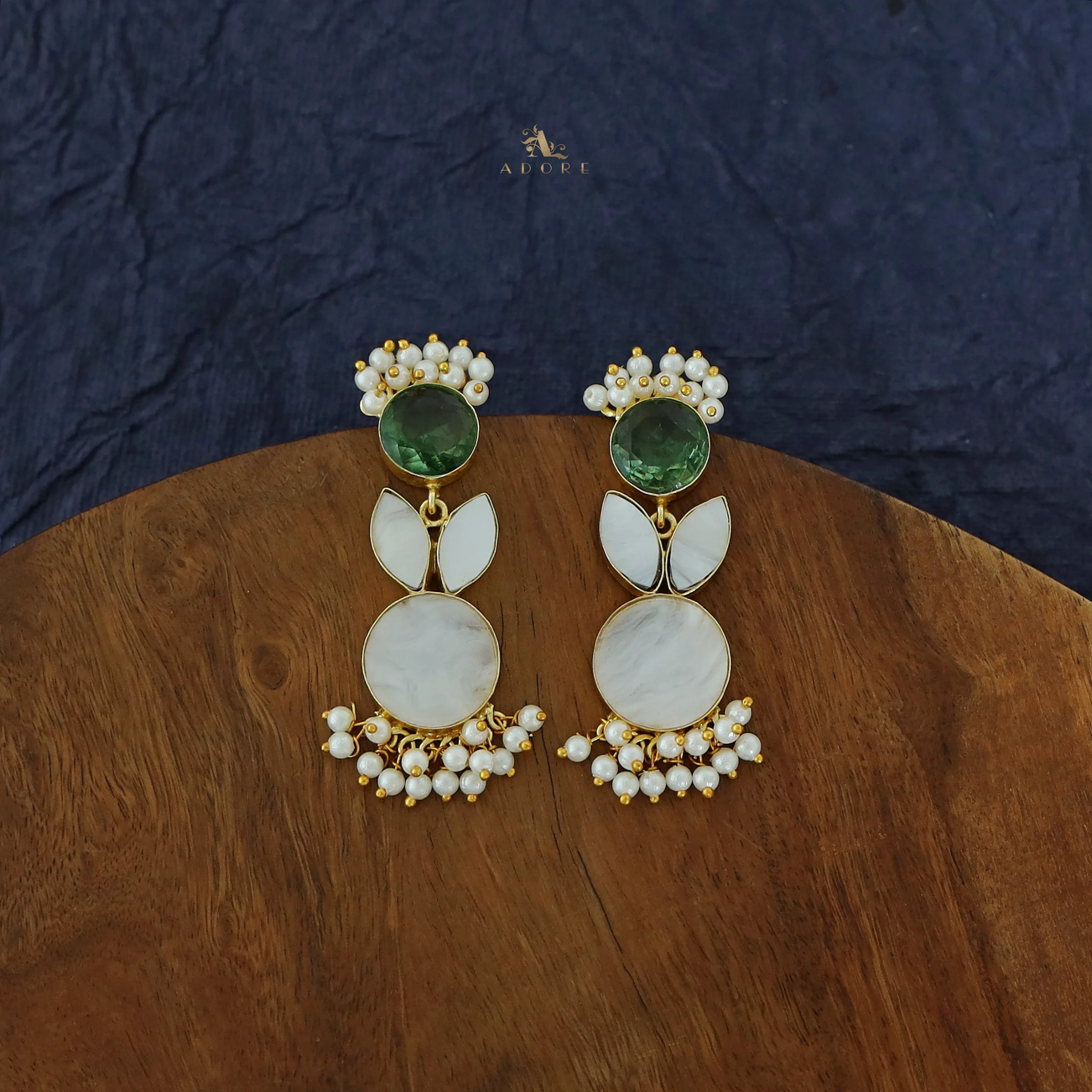 Bunny MOP Pearl Cluster Earring - Image 4