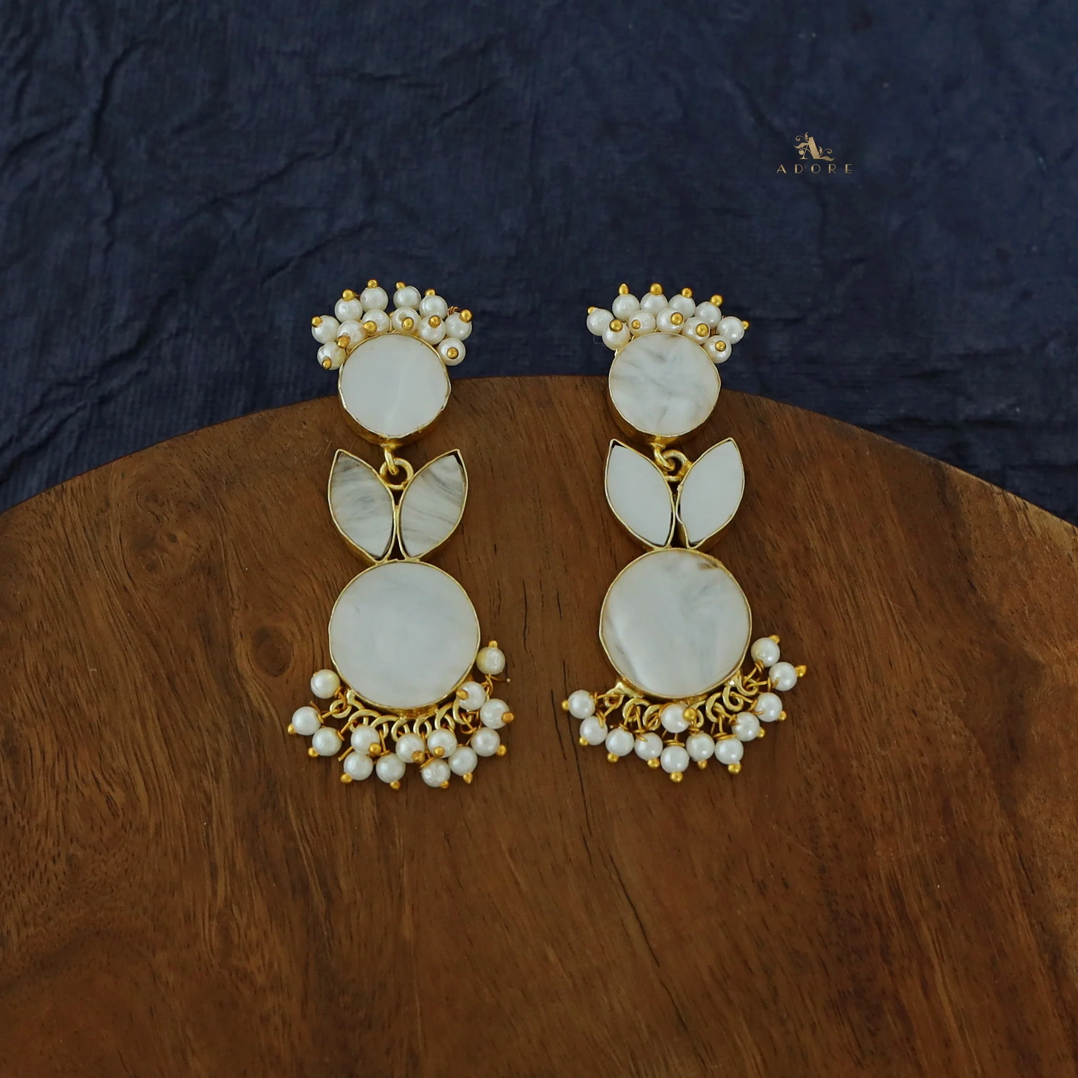 Bunny MOP Pearl Cluster Earring - Image 6