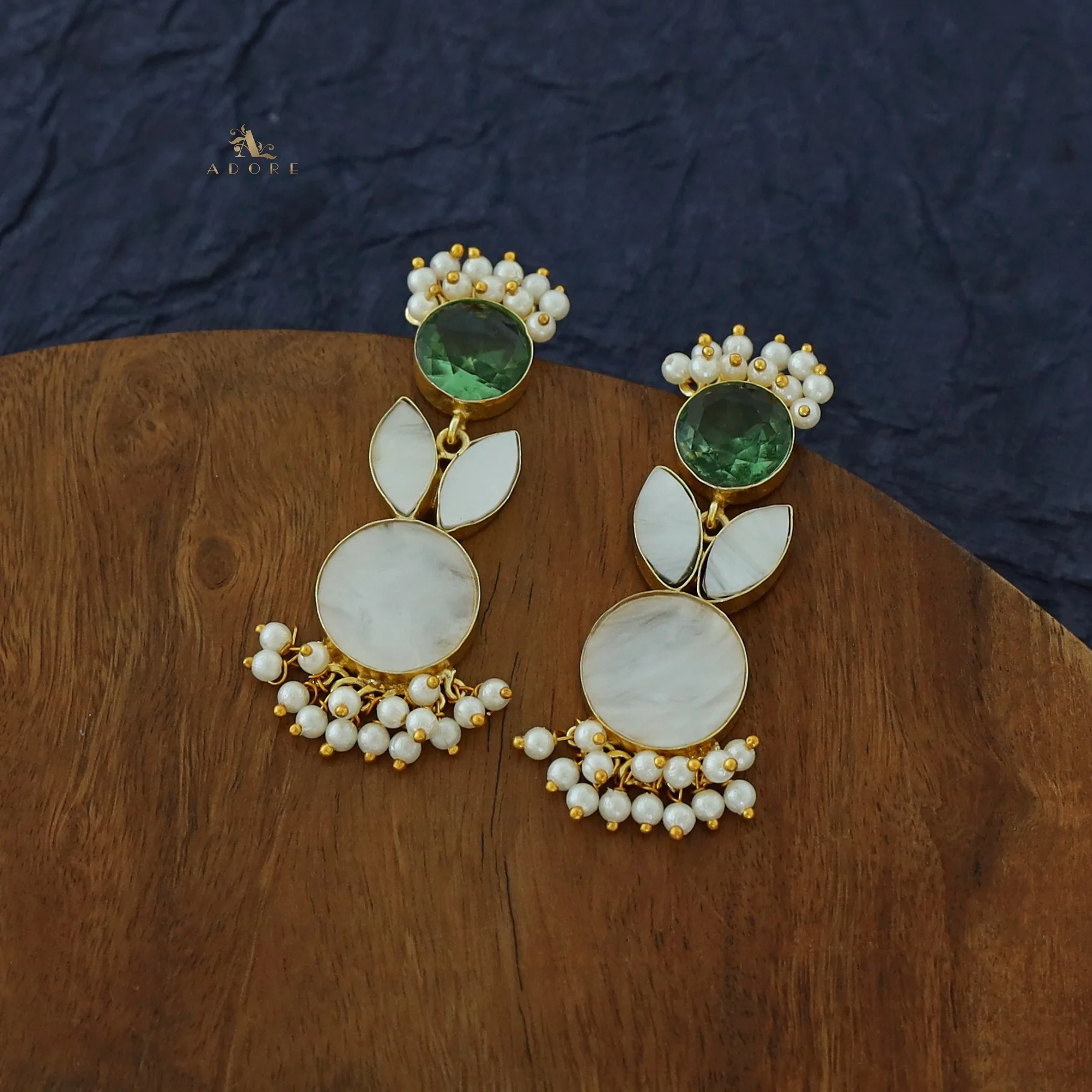Bunny MOP Pearl Cluster Earring - Image 7