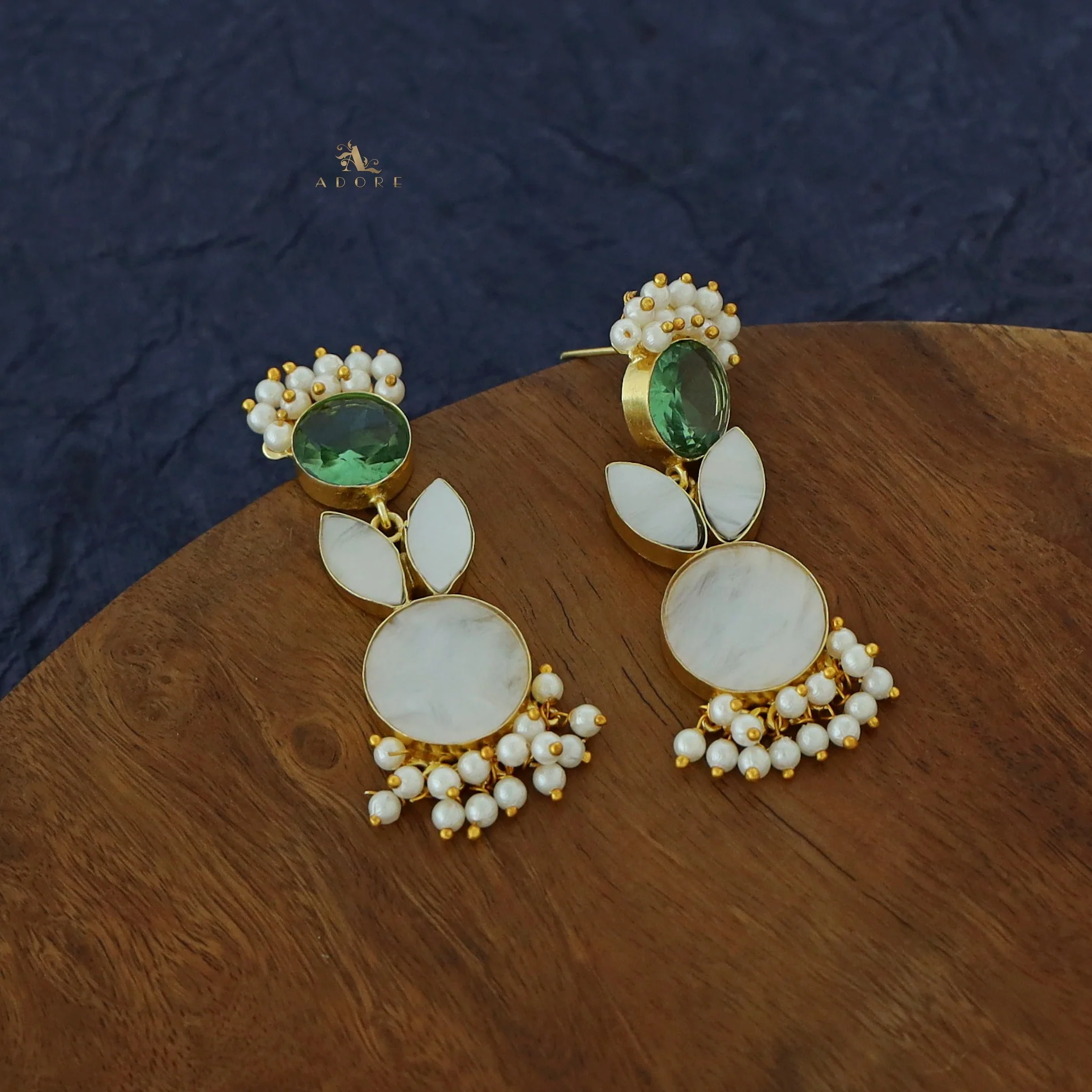 Bunny MOP Pearl Cluster Earring - Image 8