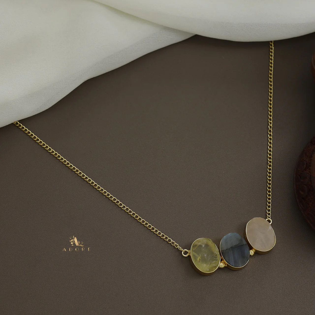 Camdyn Tri Raw Stone Neckpiece - Image 5