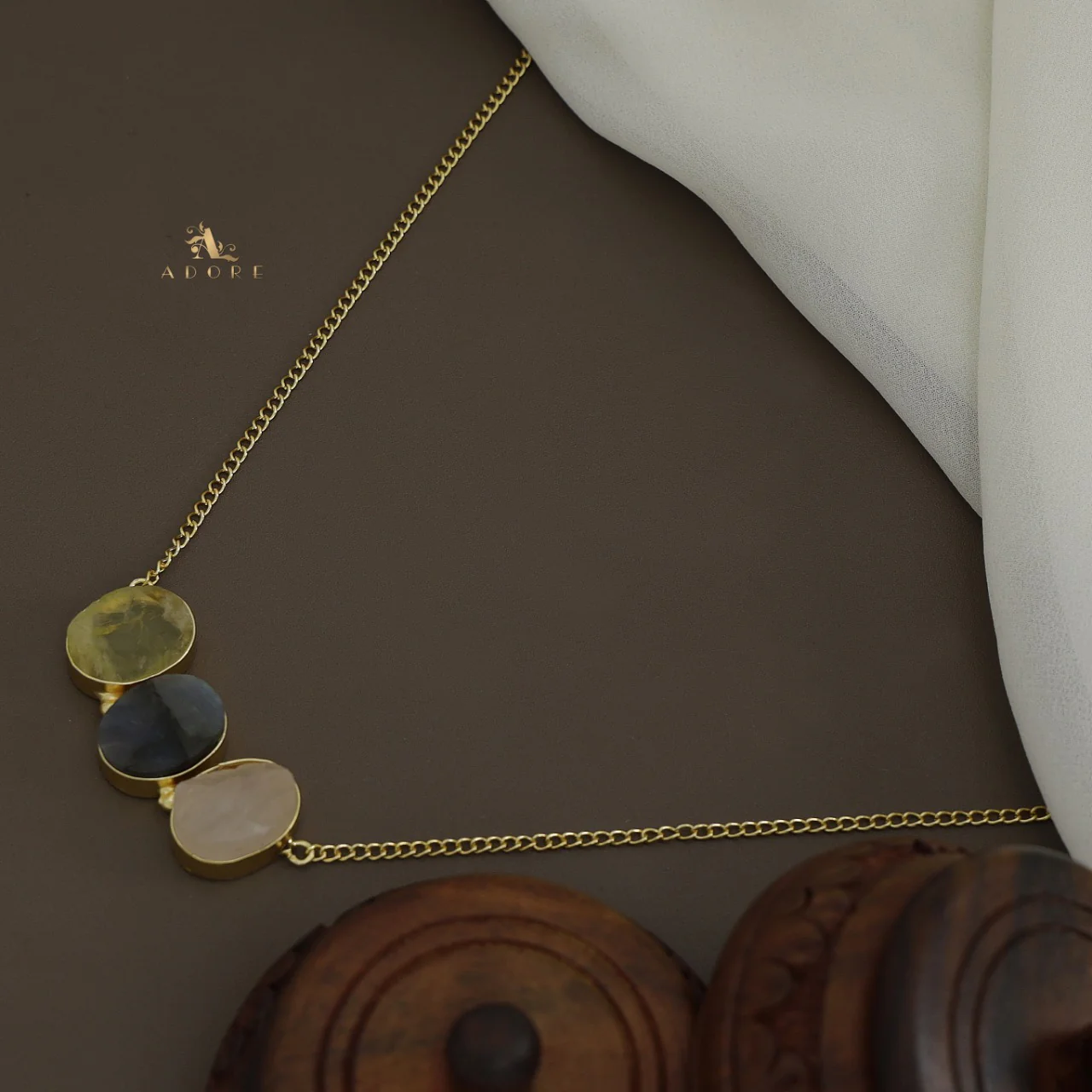 Camdyn Tri Raw Stone Neckpiece - Image 7