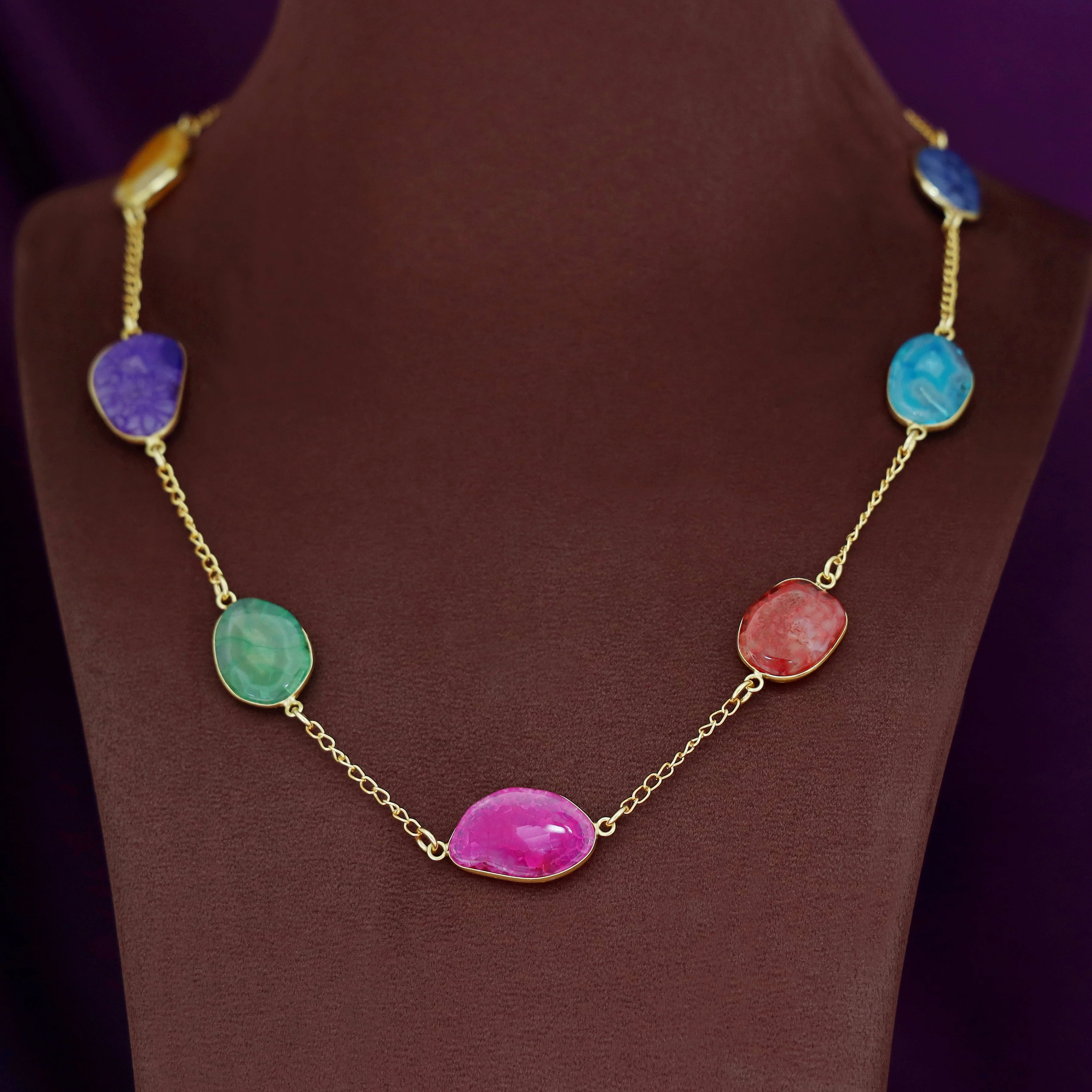 Candace 7 Agate Stone Neckpiece - Image 2