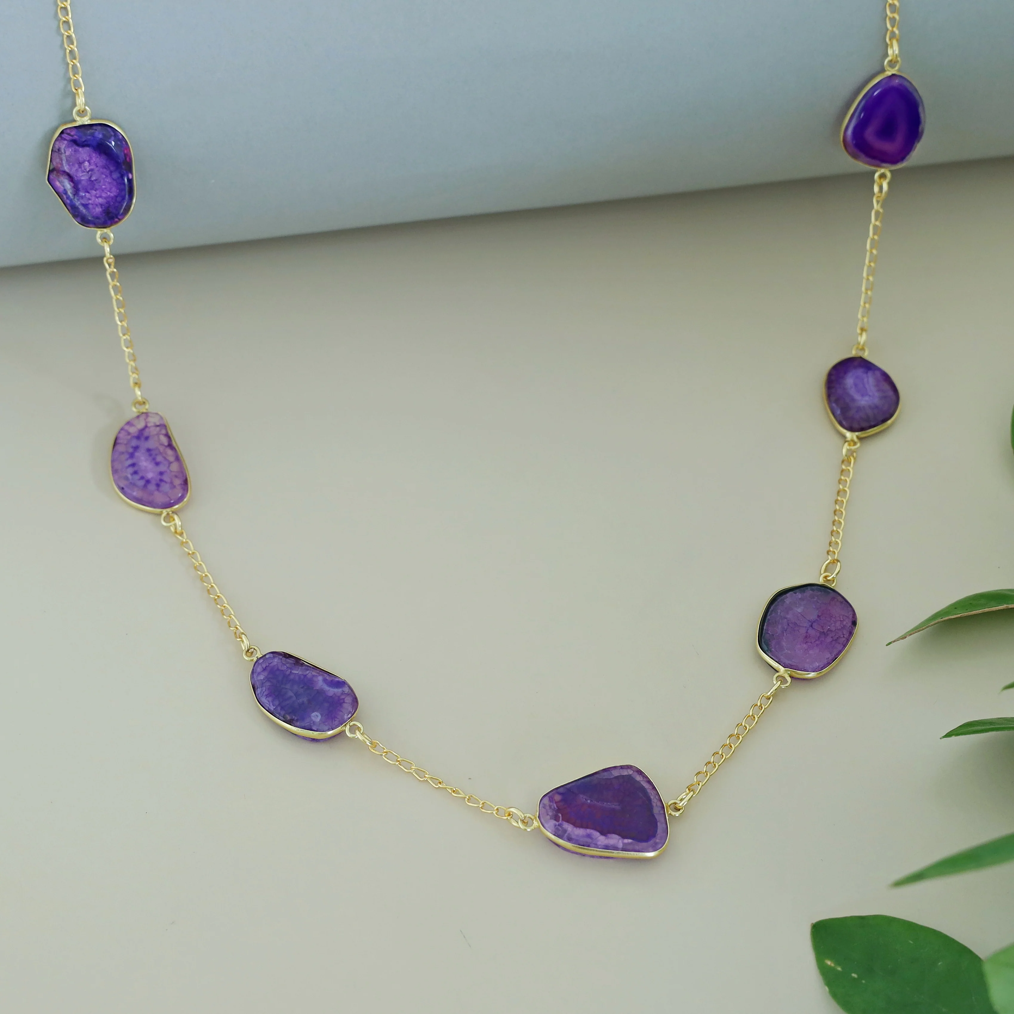 Candace 7 Agate Stone Neckpiece - Image 3