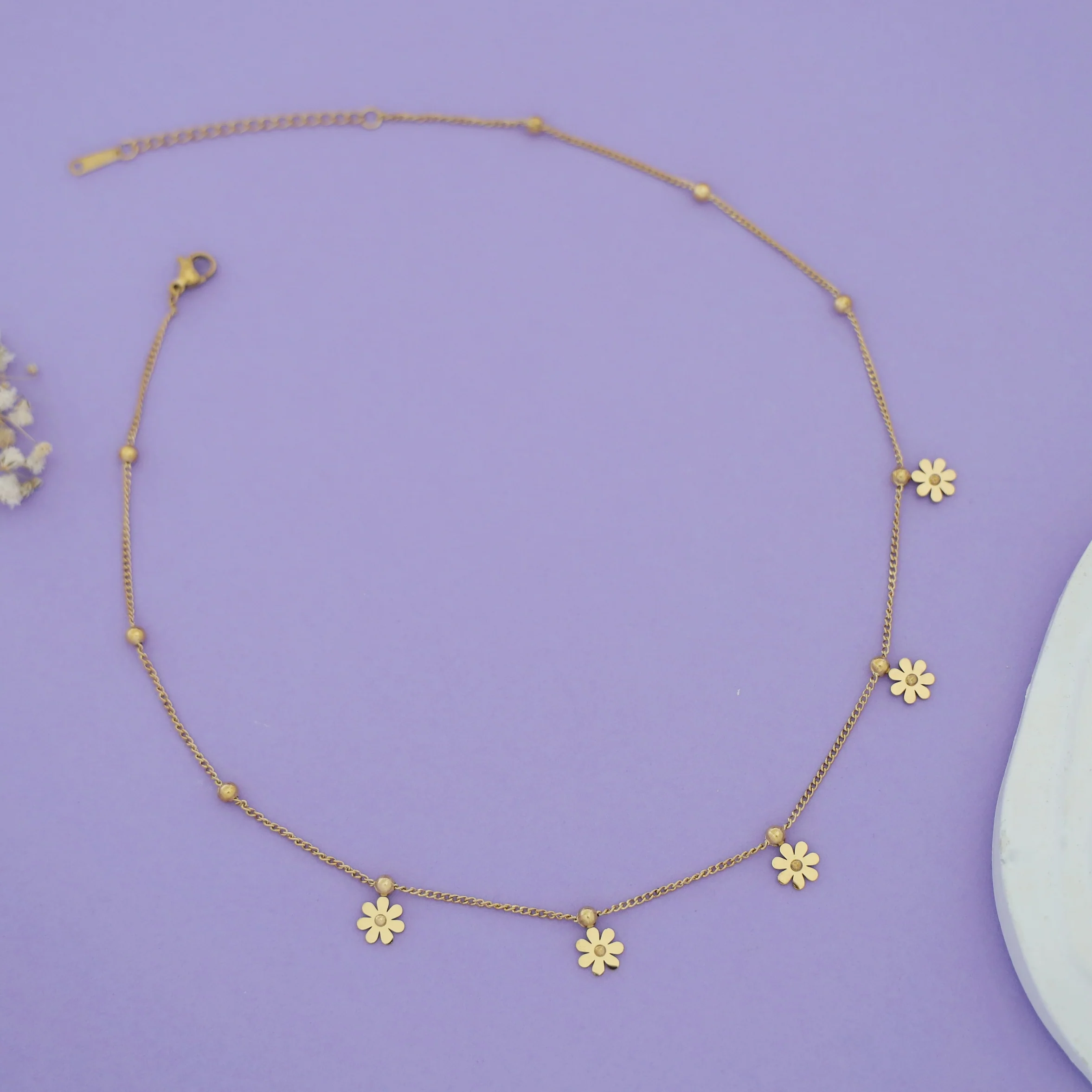 Canny Golden Ball + Flower Neckpiece - Image 4