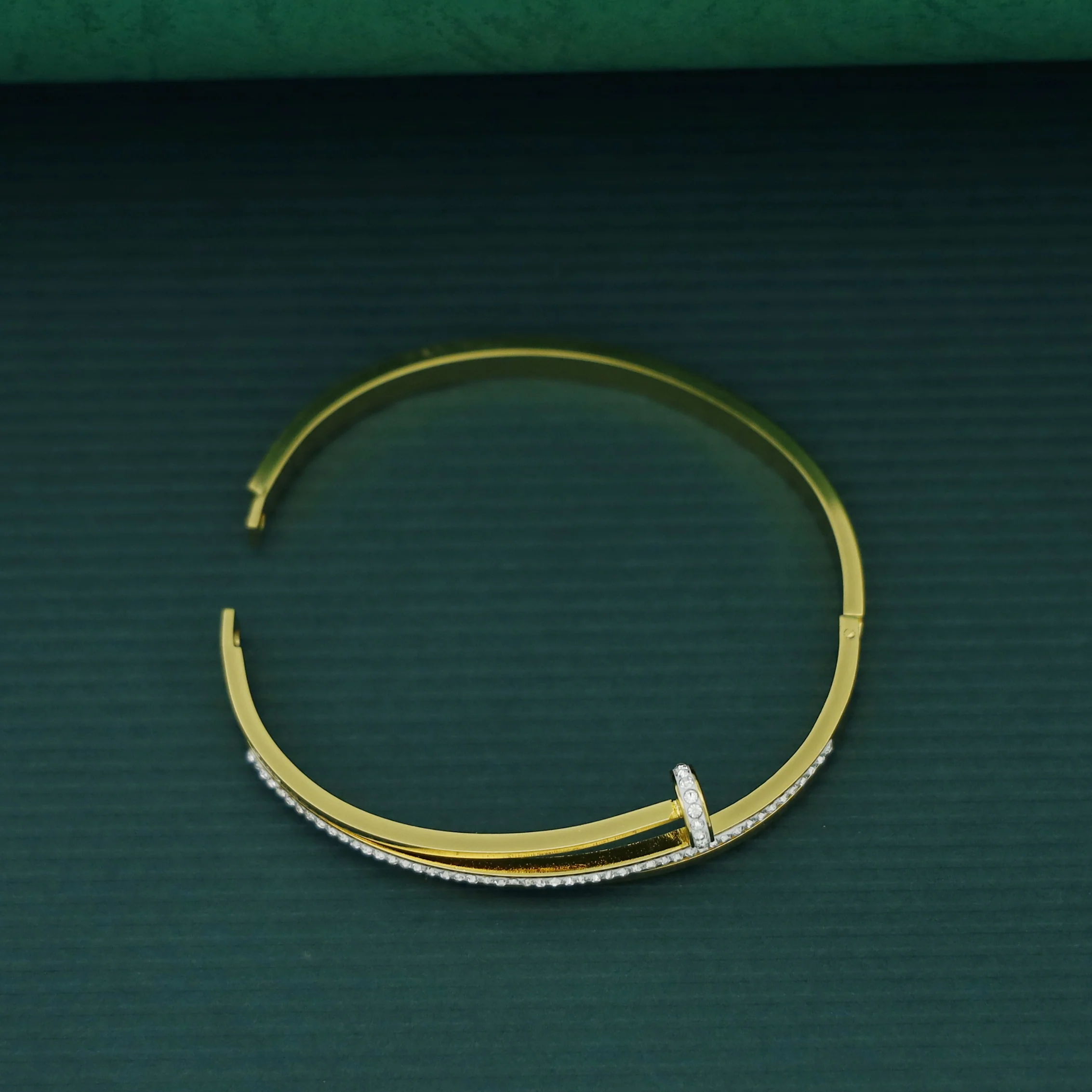 Carie Openable Nail Studded Bangle - Image 5