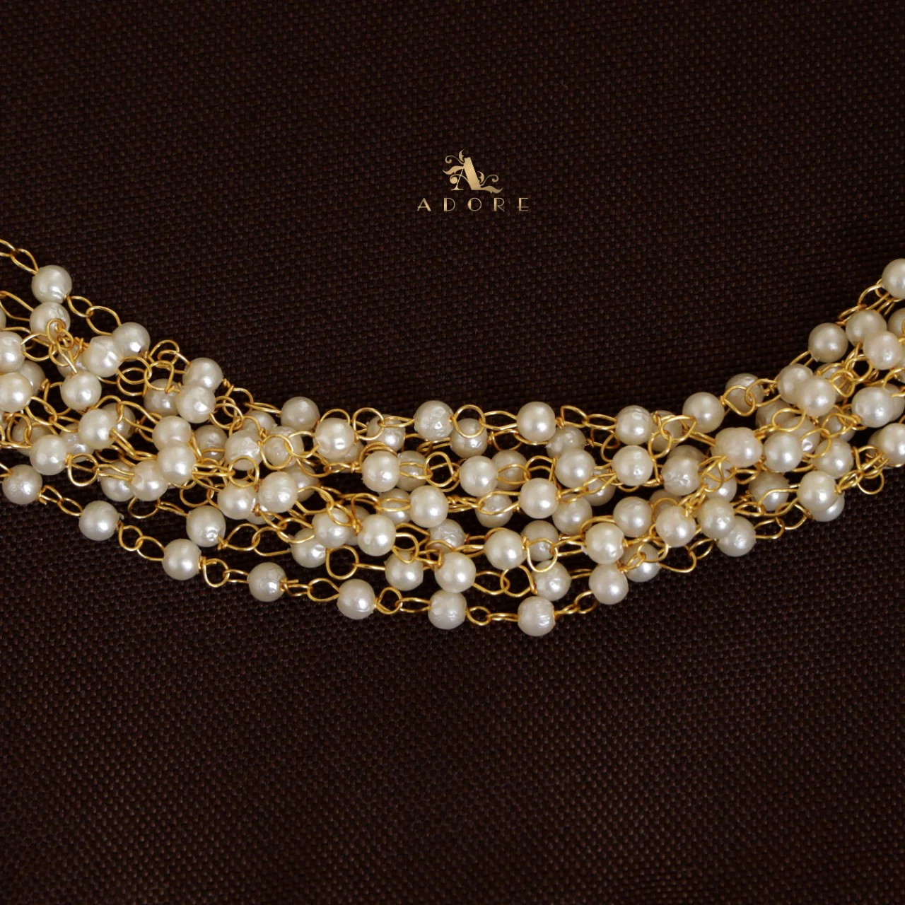 Carly Pearl 10 Layer Long Neckpiece - Image 5