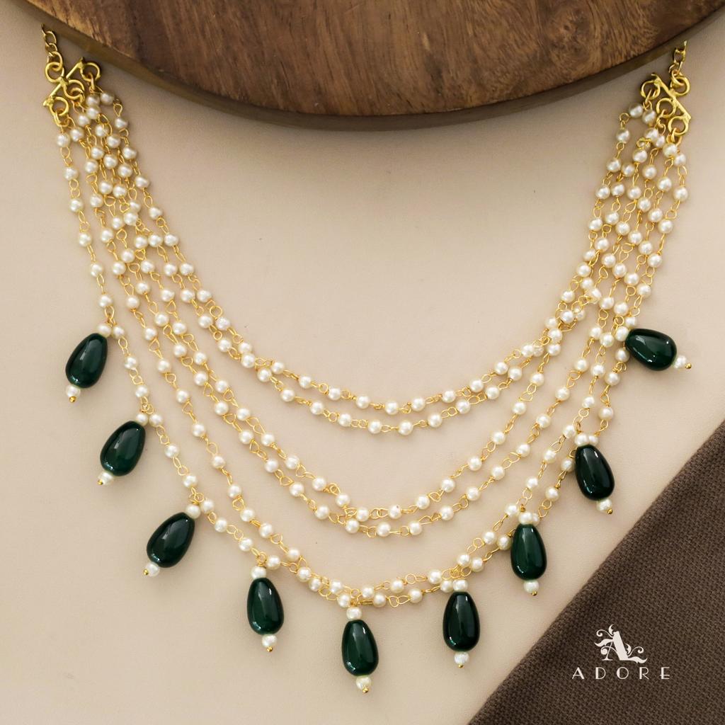 Carly Pearl 6 Layer Glossy Beads Short Neckpiece - Image 11