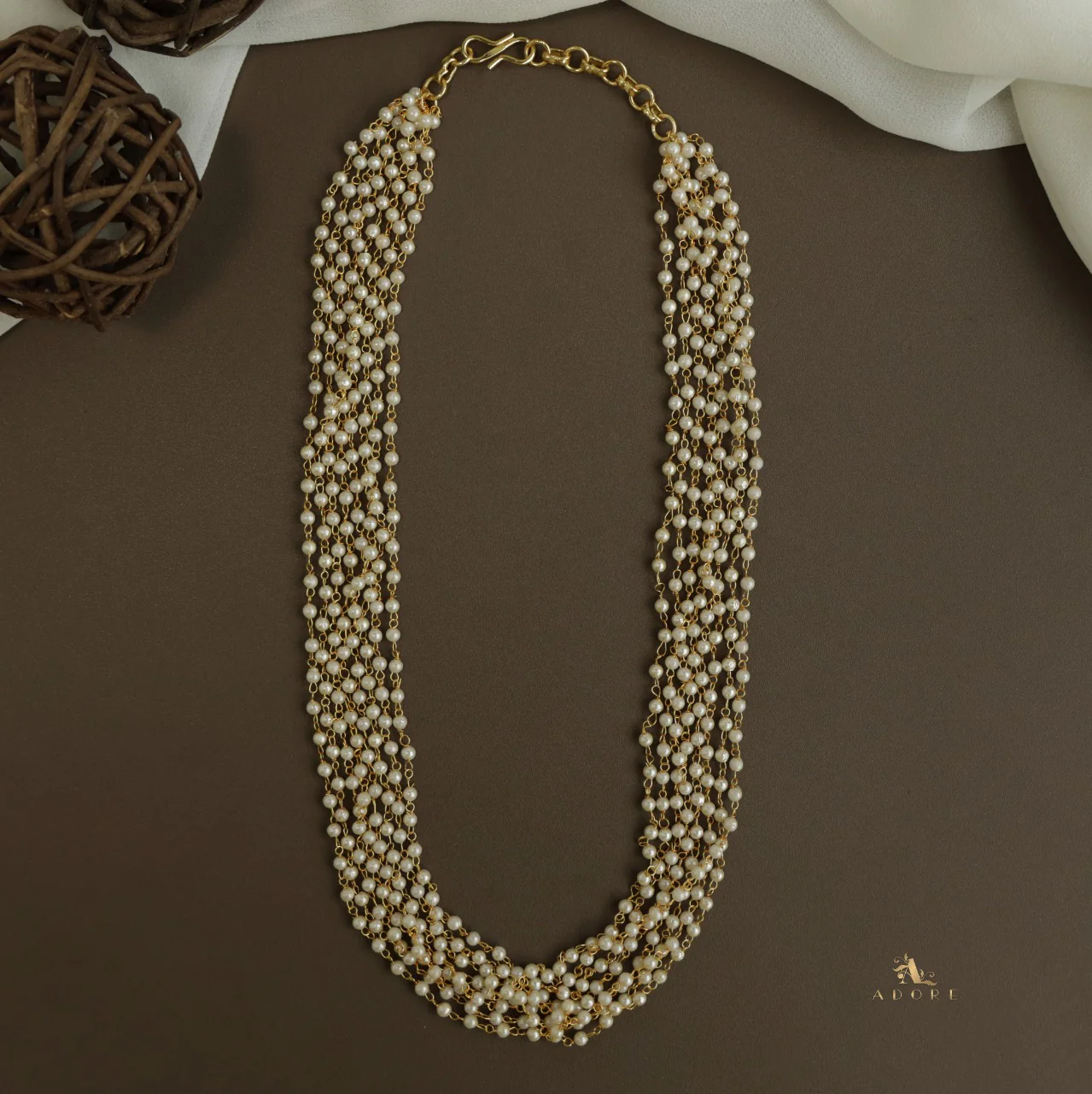 Carly Pearl 8 Layer Neckpiece - Image 3