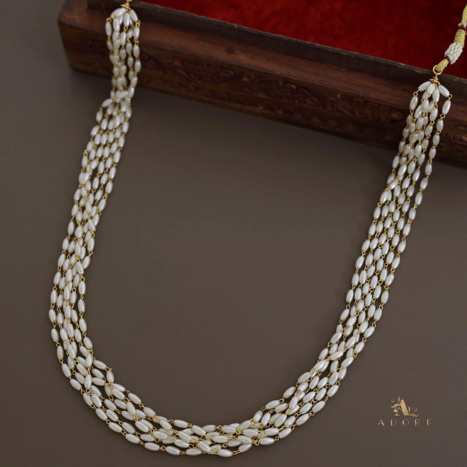 Carly Rice Pearl 6 Layer Neckpiece - Image 4