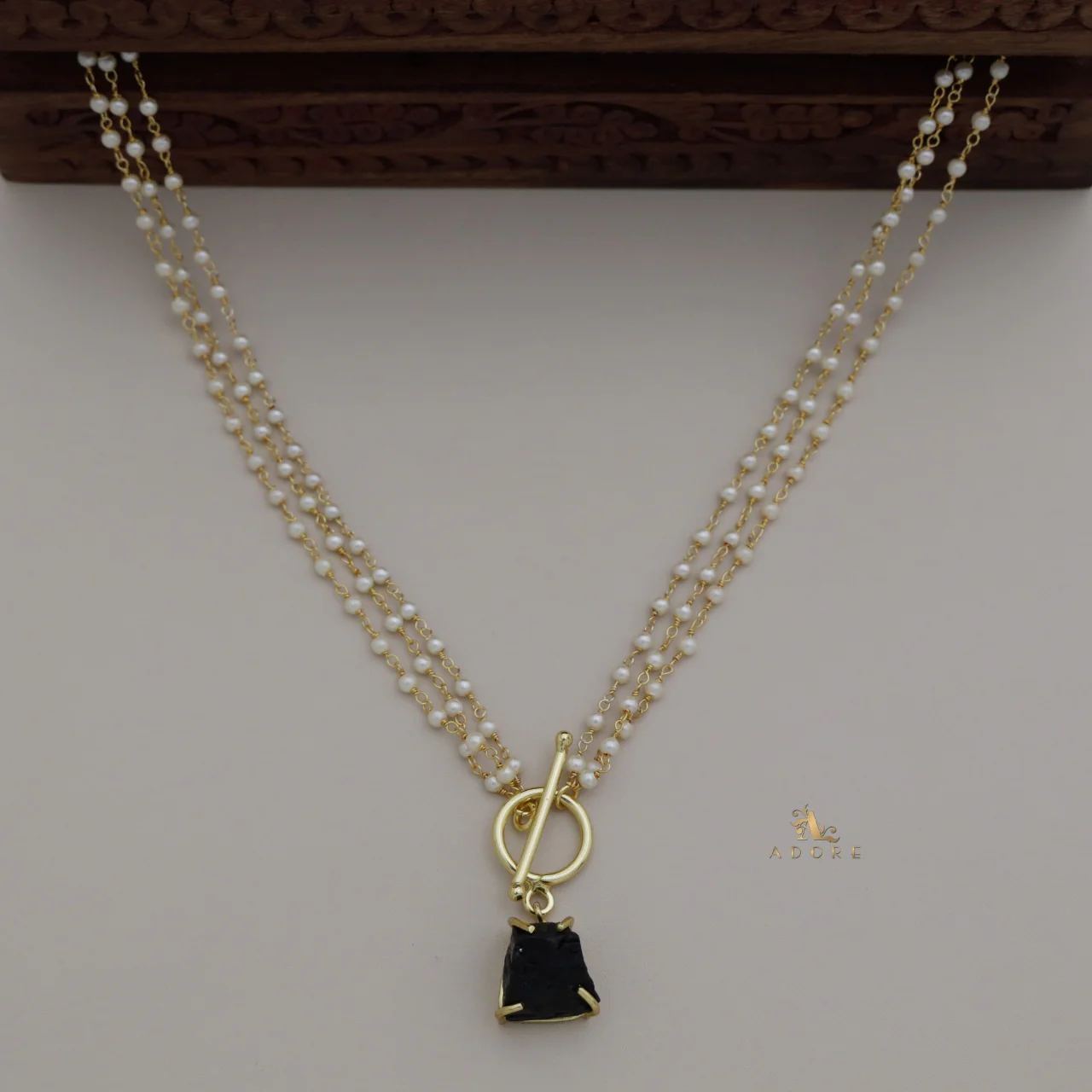Carly Ring Raw Stone Pearl Neckpiece - Image 11
