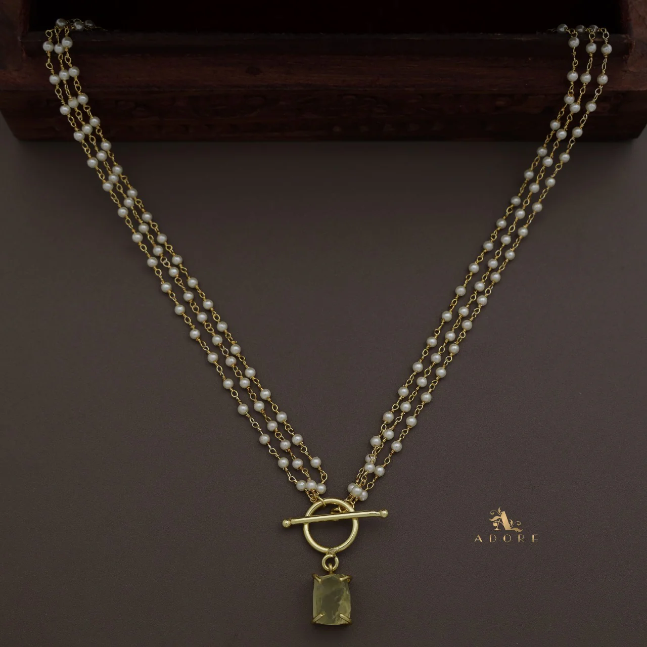 Carly Ring Raw Stone Pearl Neckpiece - Image 12
