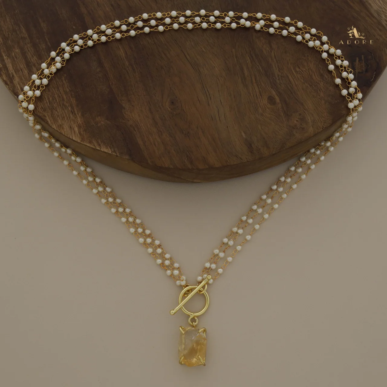 Carly Ring Raw Stone Pearl Neckpiece - Image 14