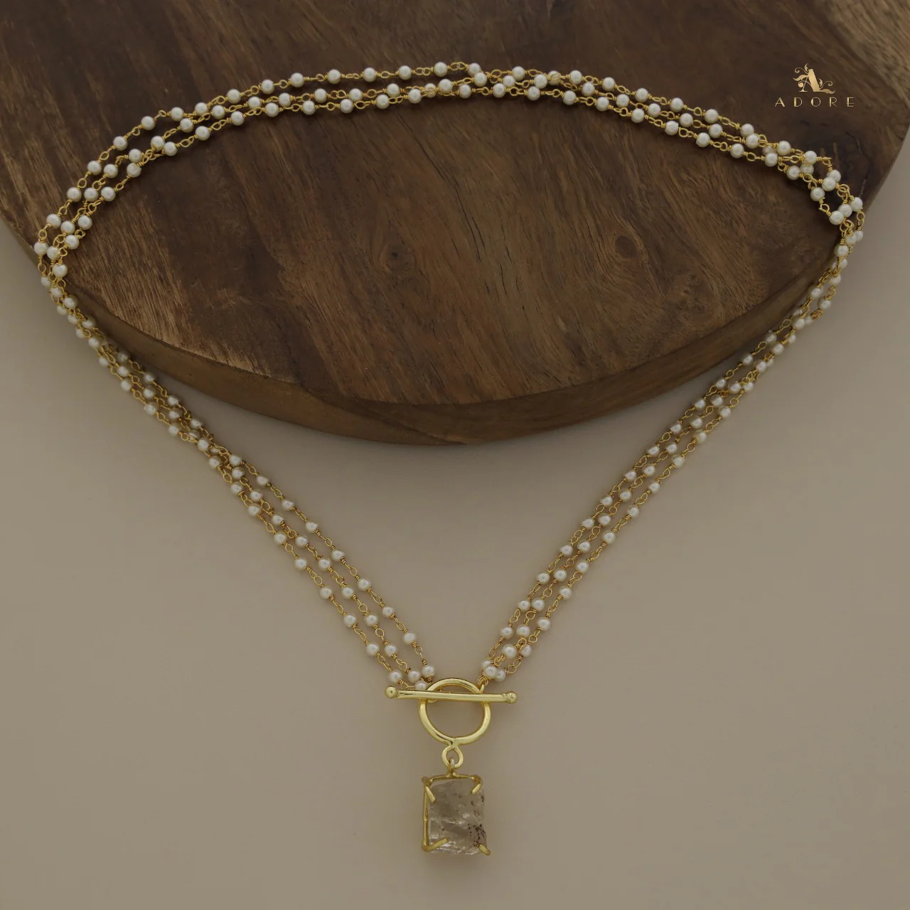 Carly Ring Raw Stone Pearl Neckpiece - Image 15