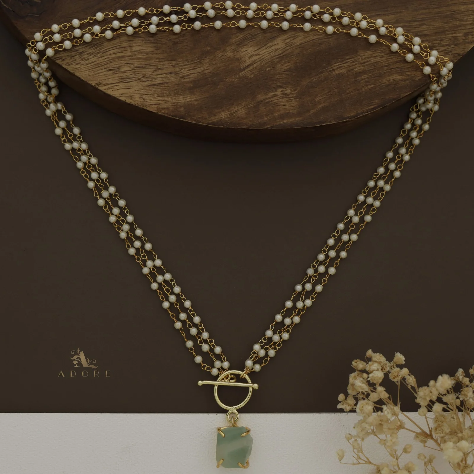 Carly Ring Raw Stone Pearl Neckpiece - Image 16