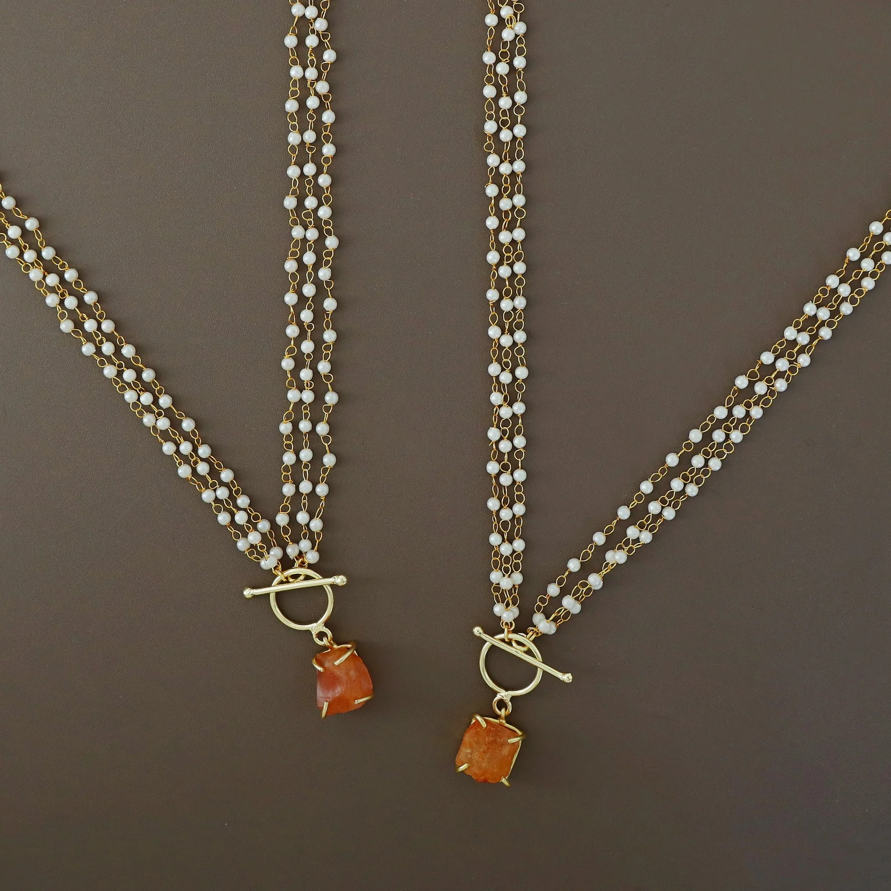 Carly Ring Raw Stone Pearl Neckpiece - Image 20