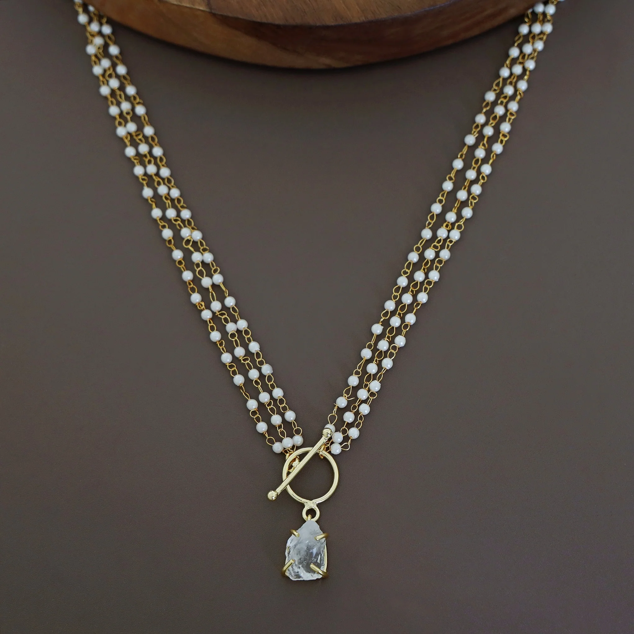 Carly Ring Raw Stone Pearl Neckpiece - Image 21