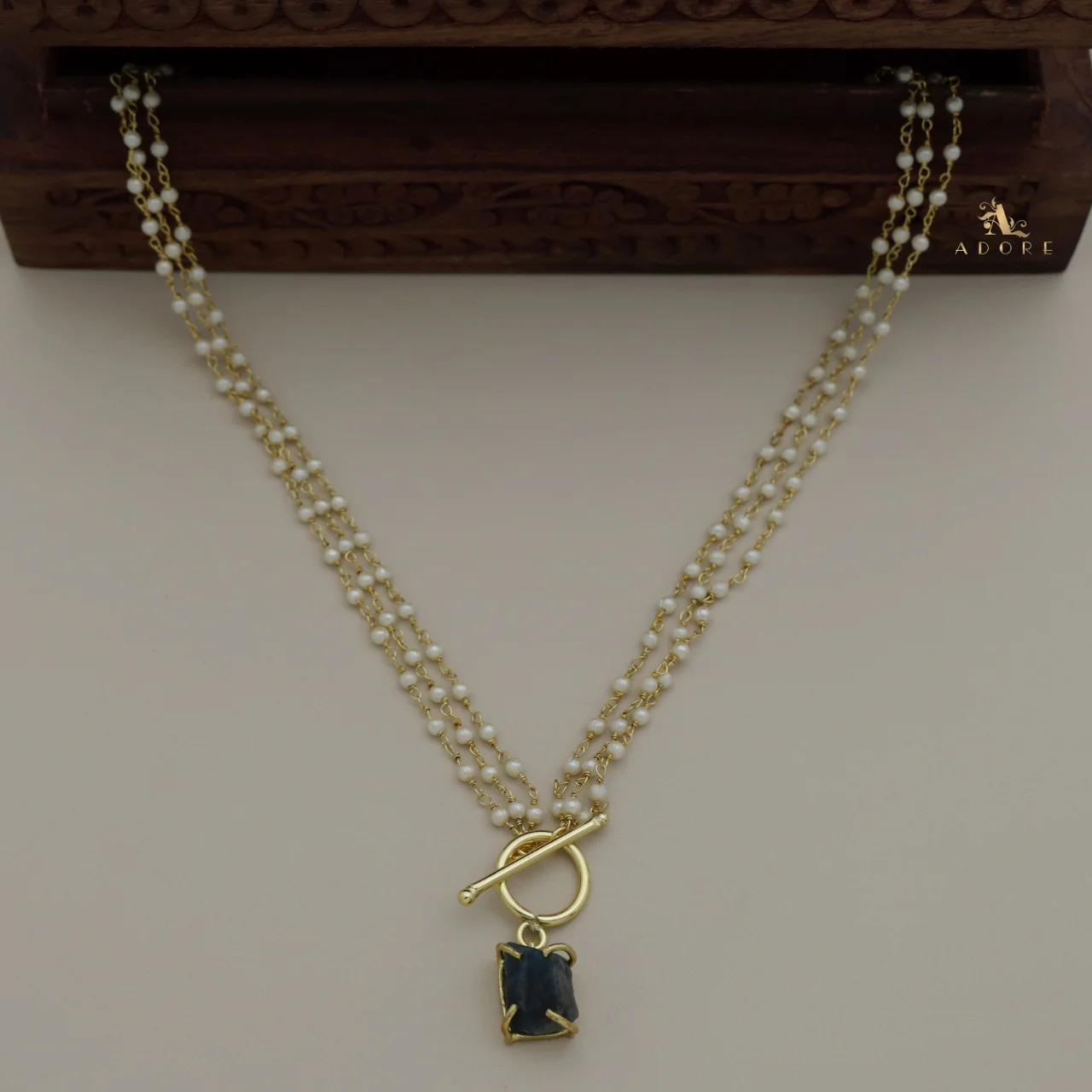 Carly Ring Raw Stone Pearl Neckpiece - Image 7