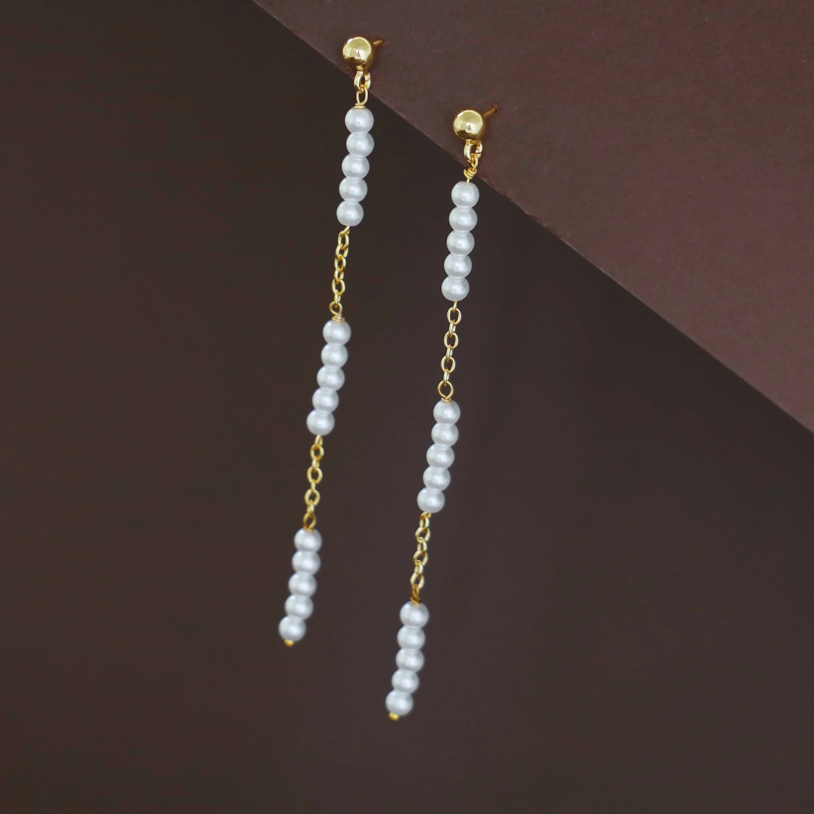 Carmen Tri Pearl Long Earring - Image 2
