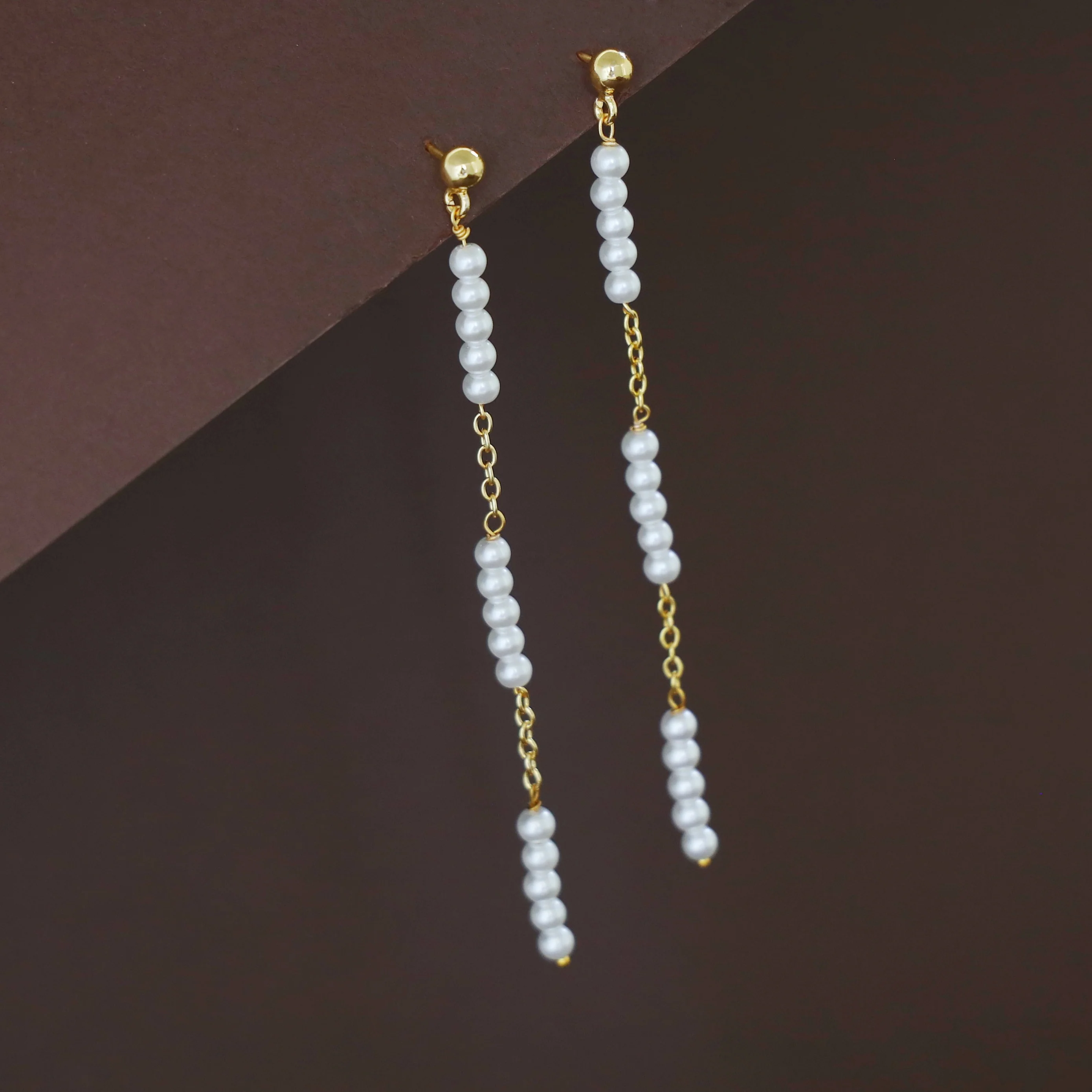Carmen Tri Pearl Long Earring - Image 3