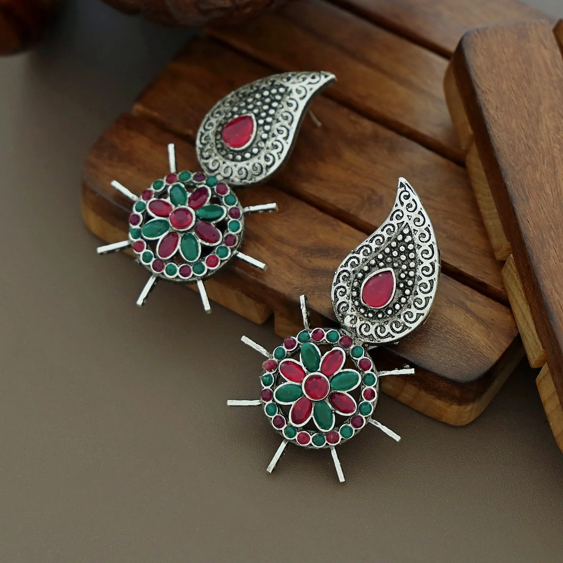 Carolina Flower Inverted Mango Earring - Image 9