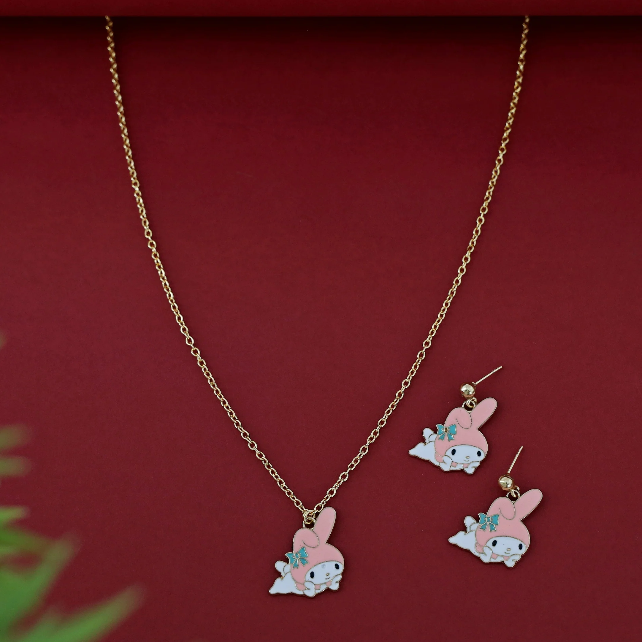 Cartoon Kids Charms Neckpiece With Earring - Image 3
