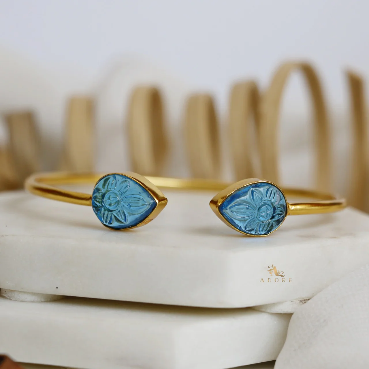 Carved Twin Flower Bracelet - Image 13